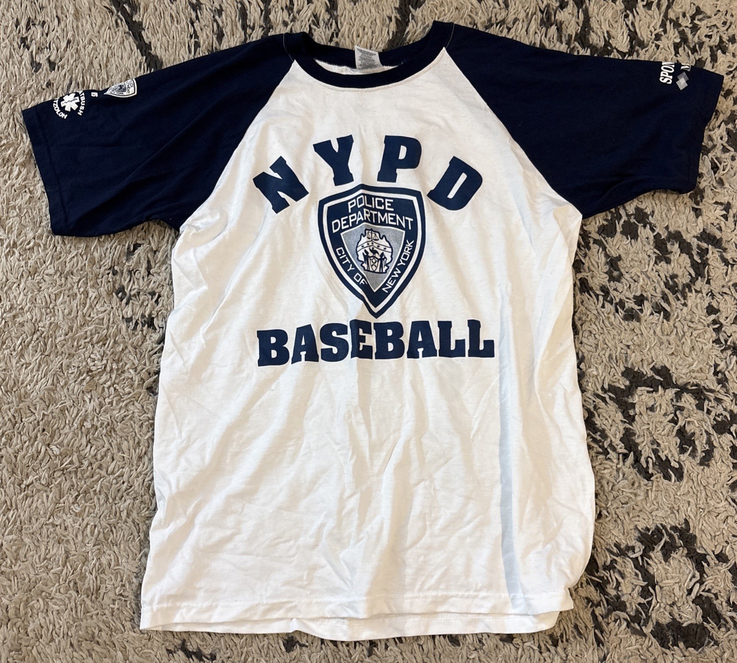 Vintage NYPD Baseball Jersey Shirt Size: Large