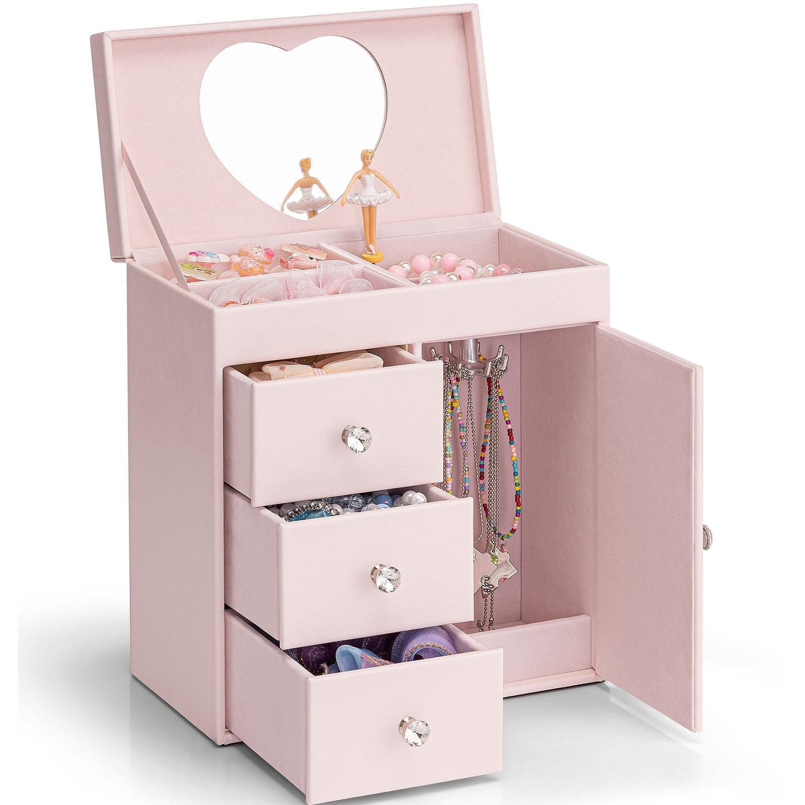 Vlando Musical Jewelry Box Girl Ballerina 4 Layer Pink Vlando Musical Jewelry Box Girl Ballerina 4 Layer Pink