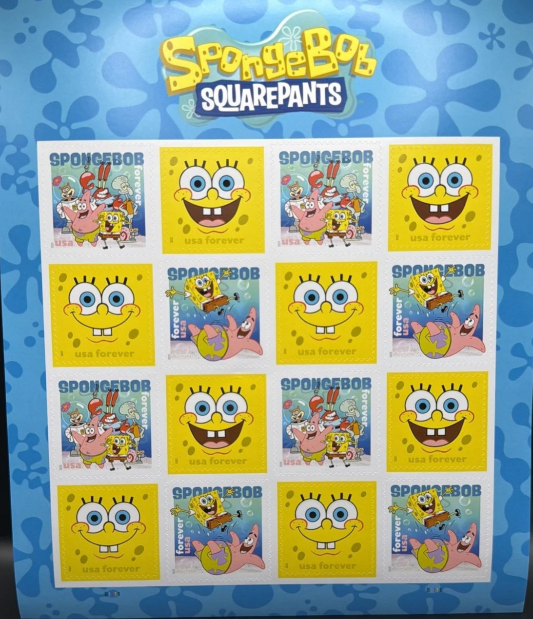2025 USPS SpongeBob SquarePants Forever Stamp -MNH- 5 Sheets /80 pcs total