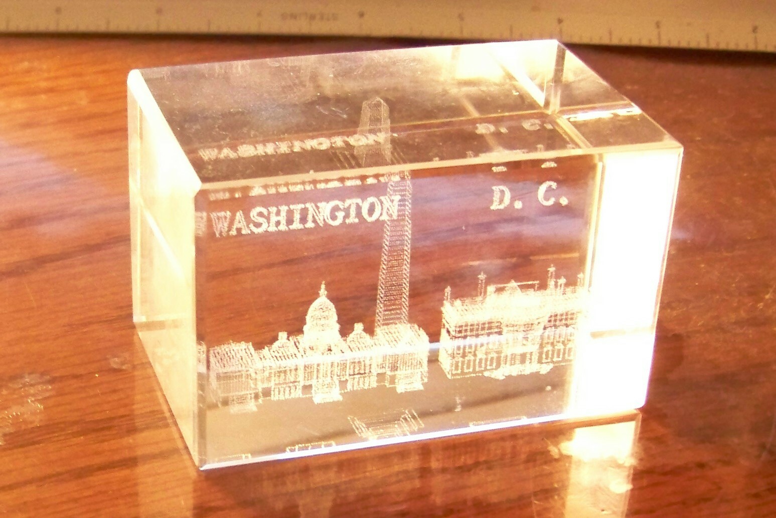 Washington DC Capitol White House Washington Monument internal laser etch block Washington DC Capitol White House Washington Monument internal laser etch block