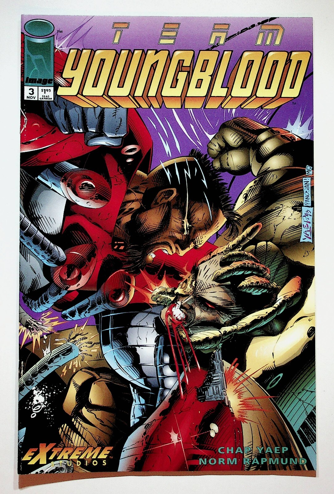 1993 November Team Youngblood Image Comic Book #3