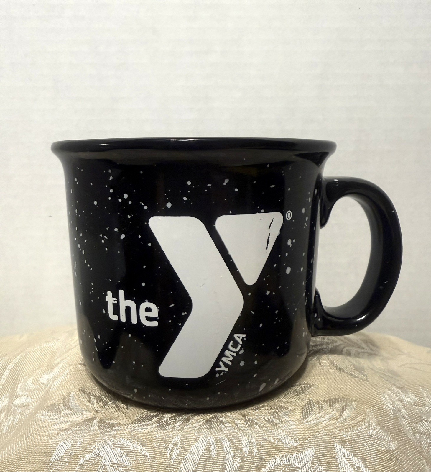 The Y YMCA Black Ceramic Souvenir Logo Large Camp Mug The Y YMCA Black Ceramic Souvenir Logo Large Camp Mug