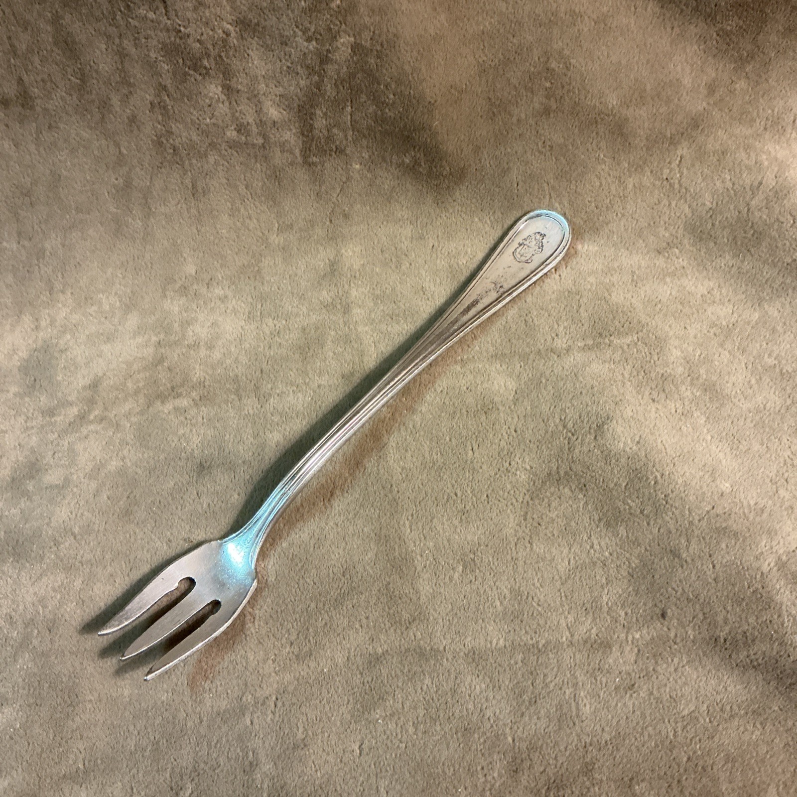 1930S Blackstone Hotel Fort Worth Texas Reed & Barton Silver Plate Cocktail Fork