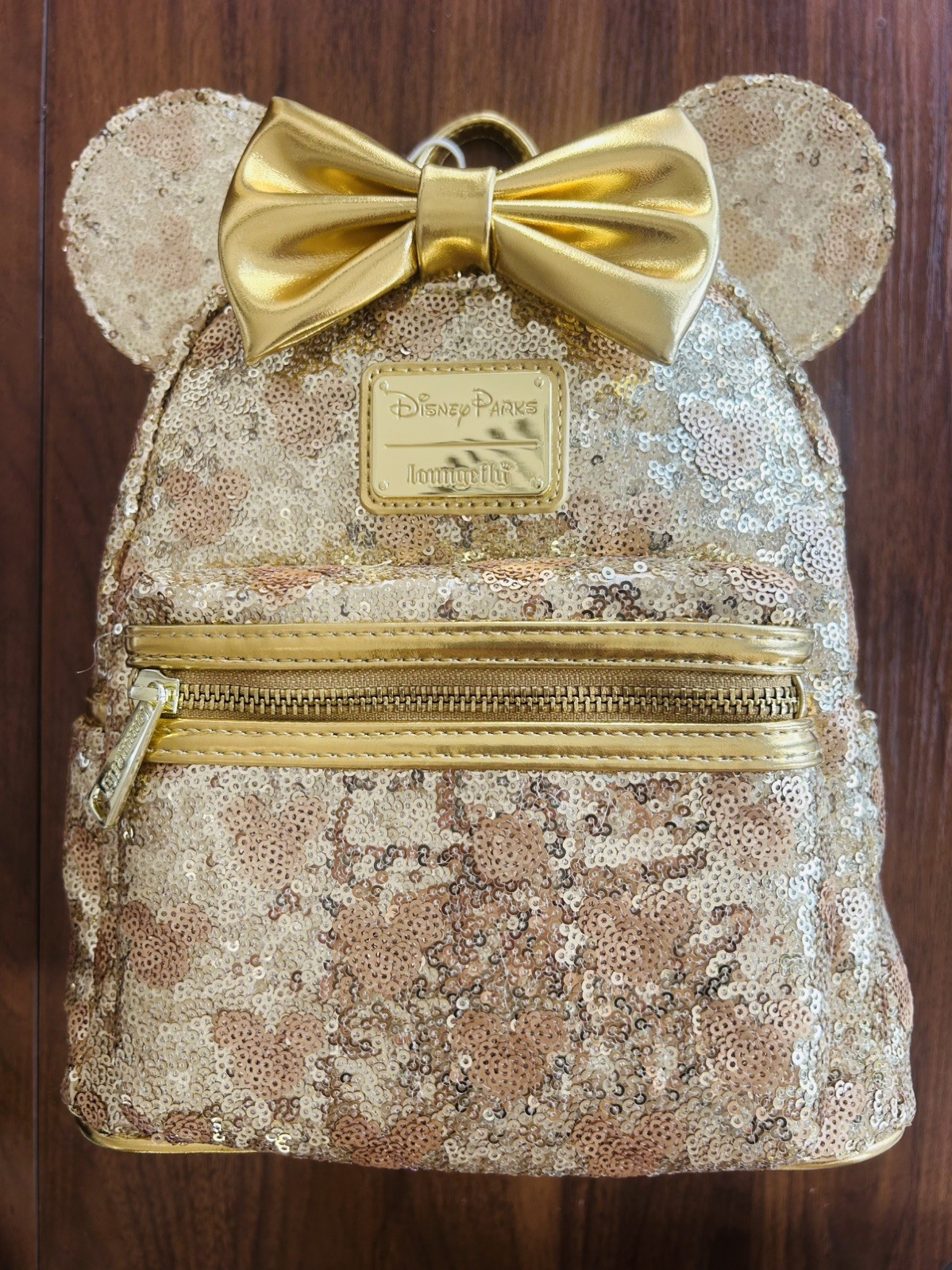 NEW 2024 Loungefly Disney Gold Mini Backpack