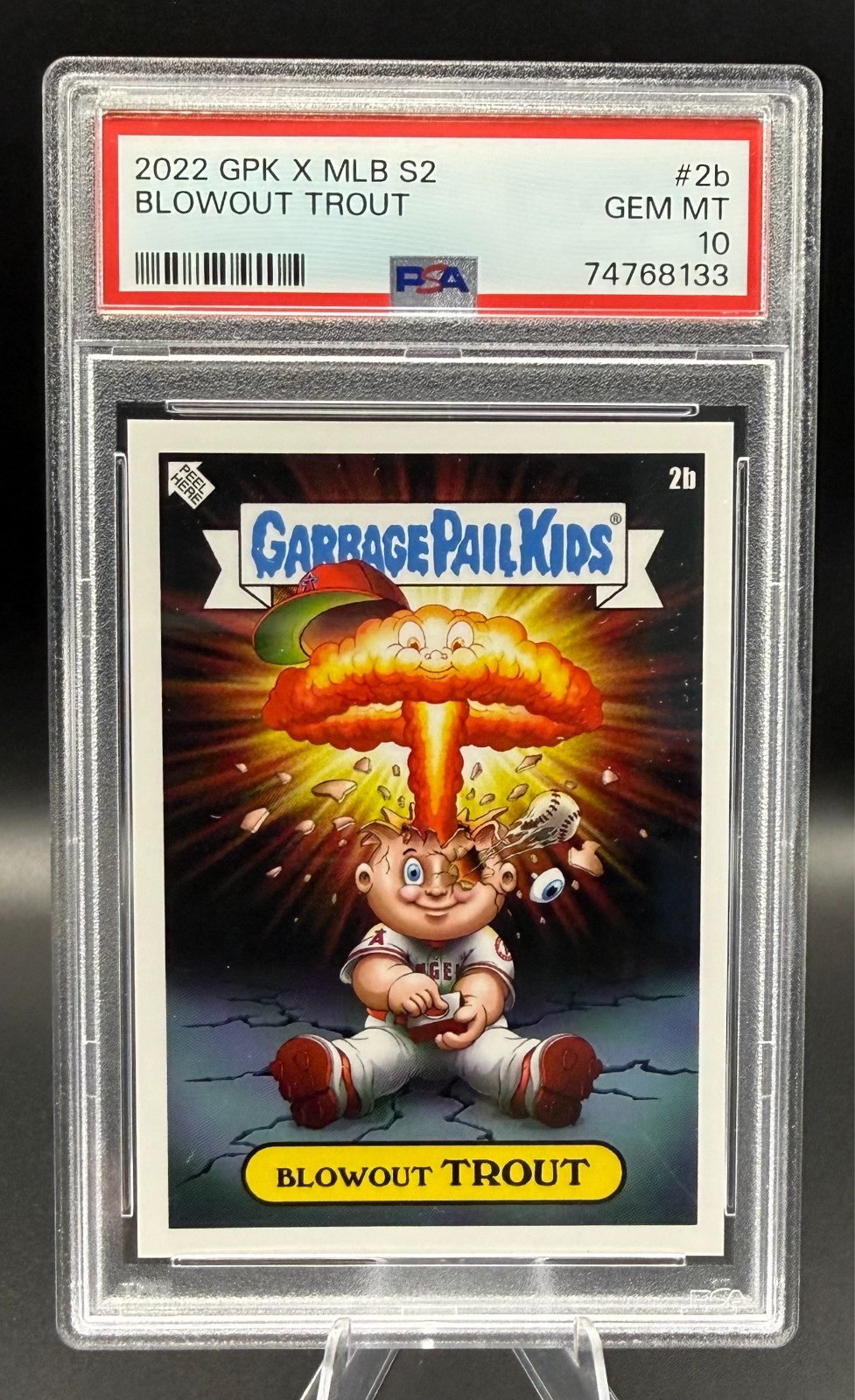 Blowout Trout 2022 Topps GPK x MLB S2 #2b Garbage Pail Kids Graded PSA 10 - 1468