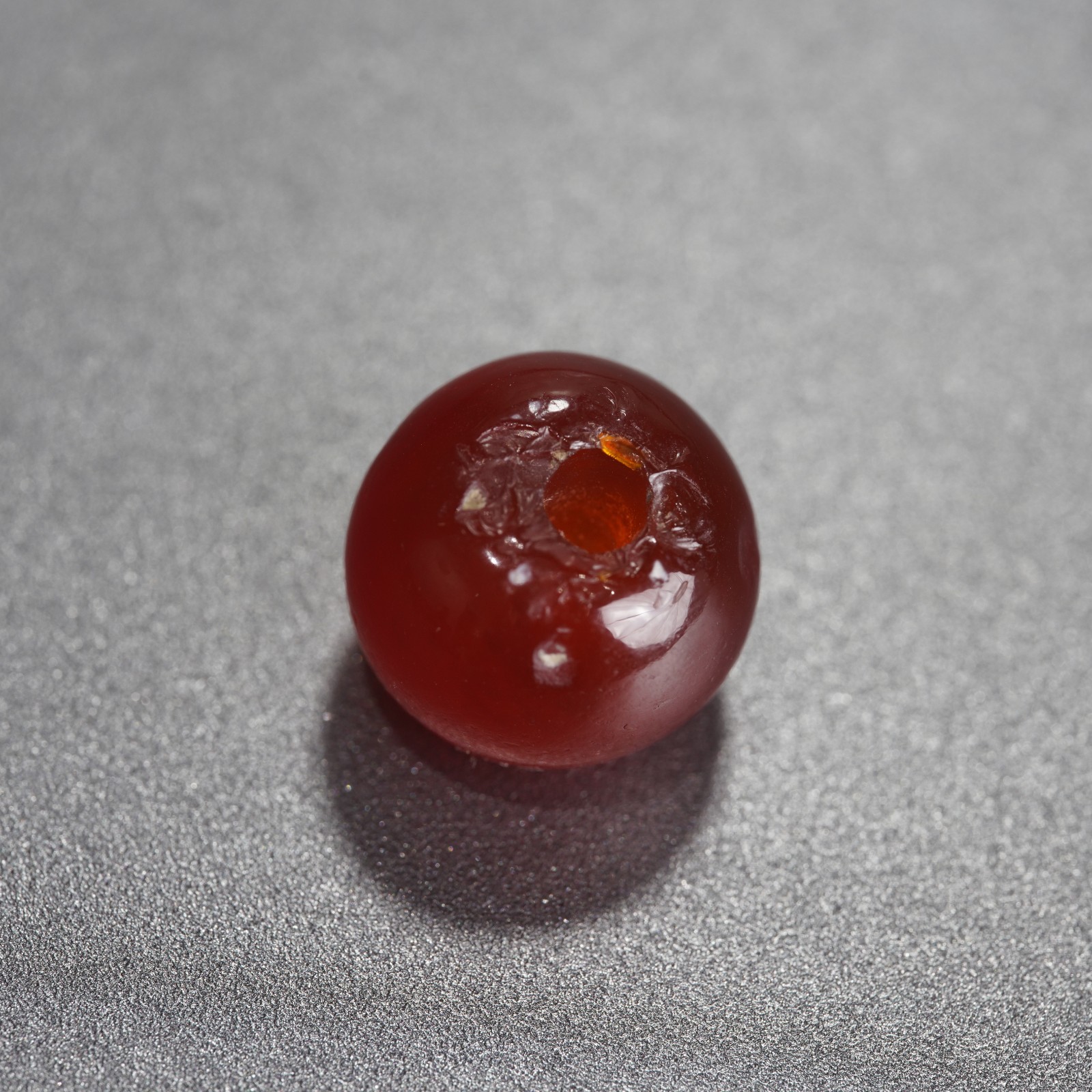 Vintage Banded Agate Bead, Red Carnelian Talisman for Bead Collectors 4.5g Vintage Banded Agate Bead, Red Carnelian Talisman for Bead Collectors 4.5g