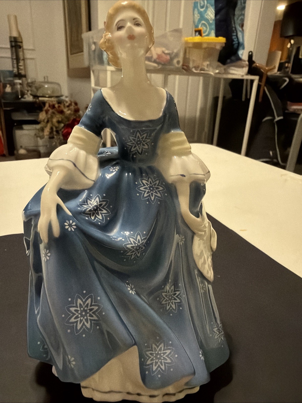 ⁠Royal Doulton Hilary HN2335 Bone China Figurine Blue Gown Bonnet Mint Condition