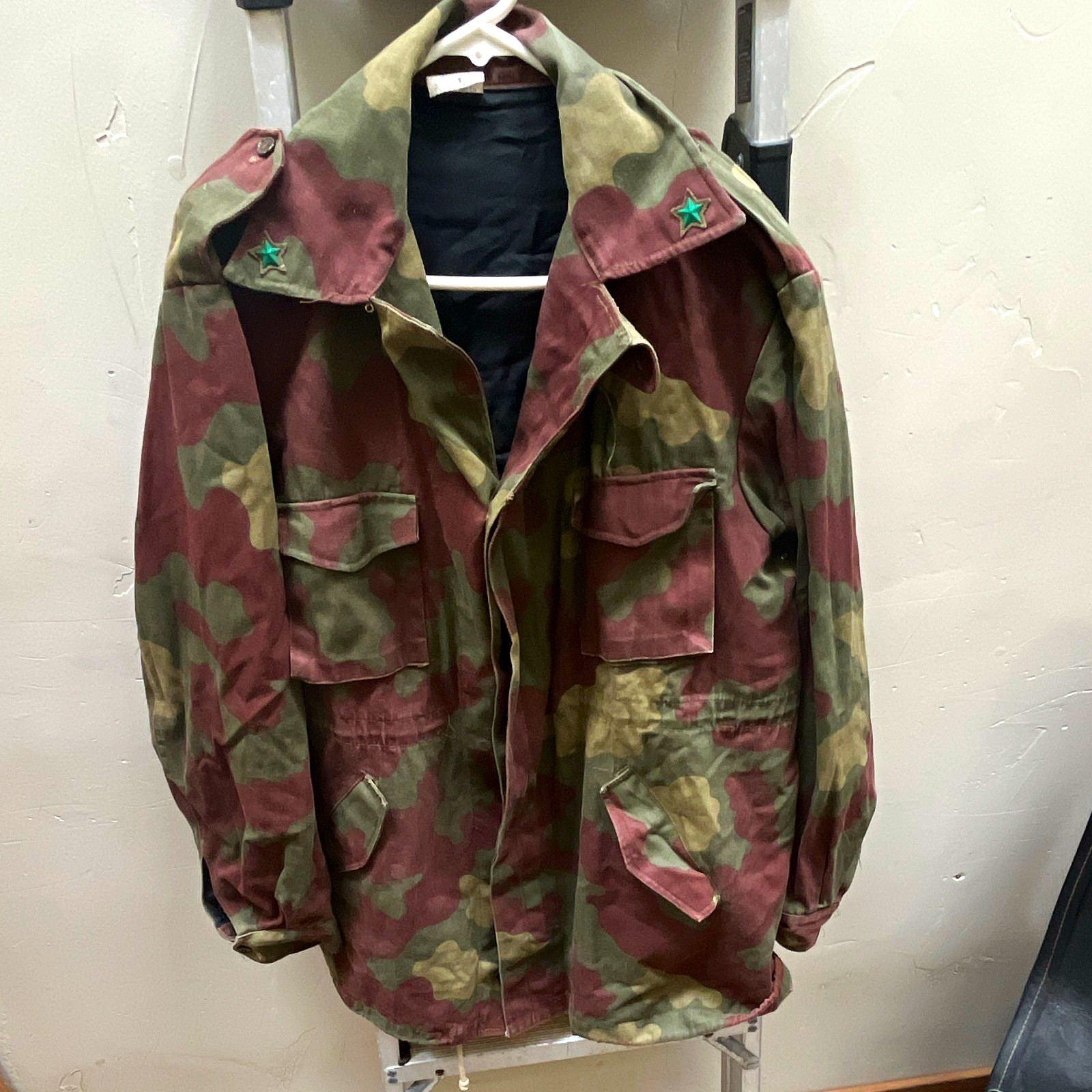 Vintage Italian Camo Military Field Jacket telo mimetico