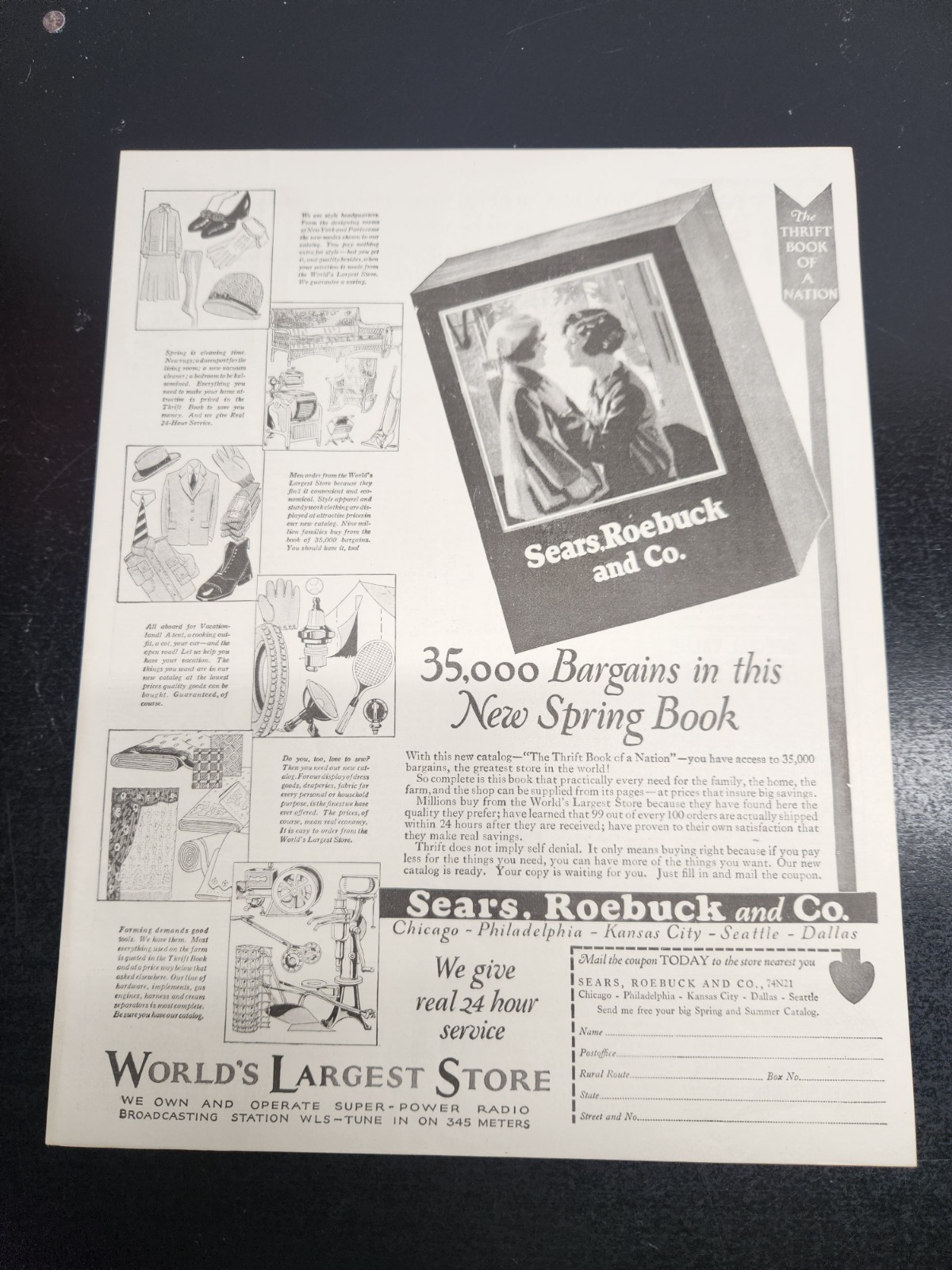 Vintage Sears Mail Order Catalog Advertisement 11 x 14 Inches Vintage Sears Mail Order Catalog Advertisement 11 x 14 Inches
