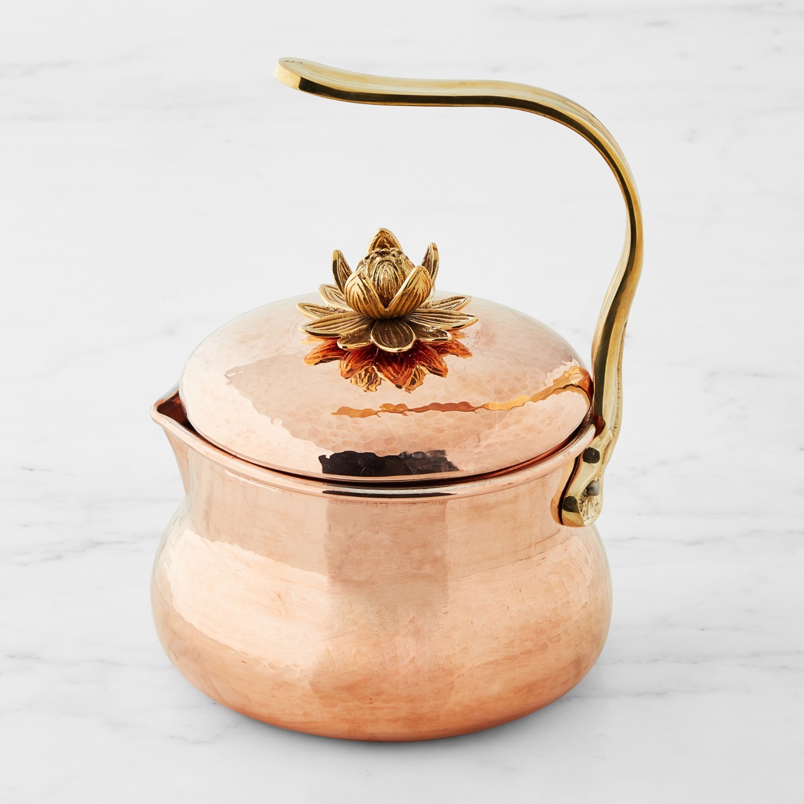 Ruffoni Historia Hammered Copper Tea Kettle with Lotus Knob, 3-Qt - HOT - SALE Ruffoni Historia Hammered Copper Tea Kettle with Lotus Knob, 3-Qt - HOT - SALE