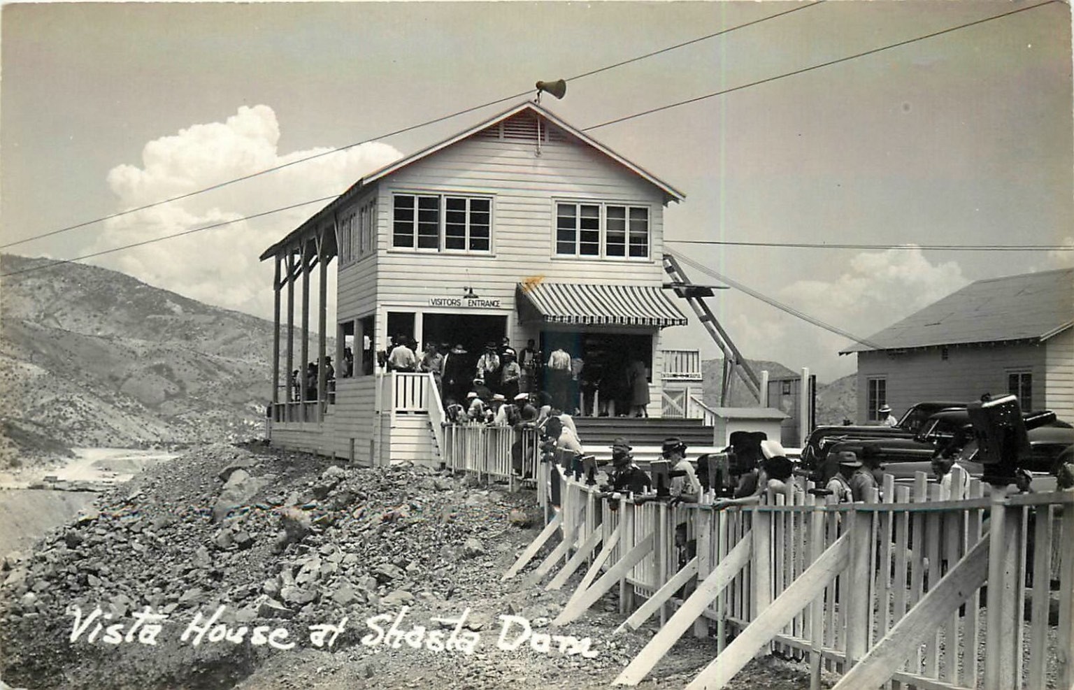 Vintage 1940s RPPC Vista House Shasta Dam California Real Photo Postcard Vintage 1940s RPPC Vista House Shasta Dam California Real Photo Postcard