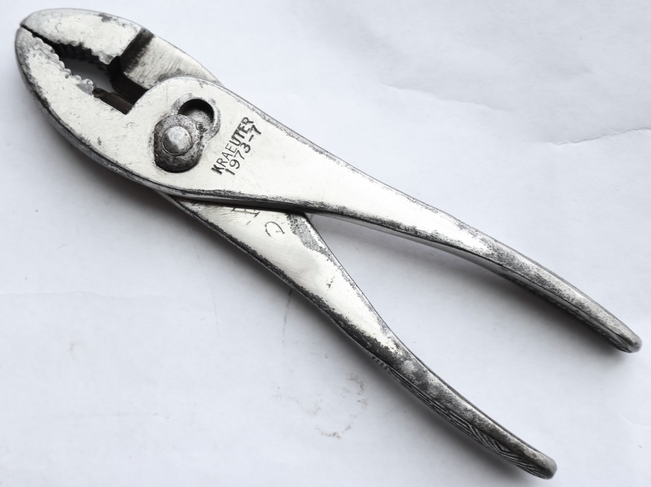 Kraeuter No. 1973-7 GRIPKUT Fancy Handle Pliers - Vintage Hand Tool - MT Tools