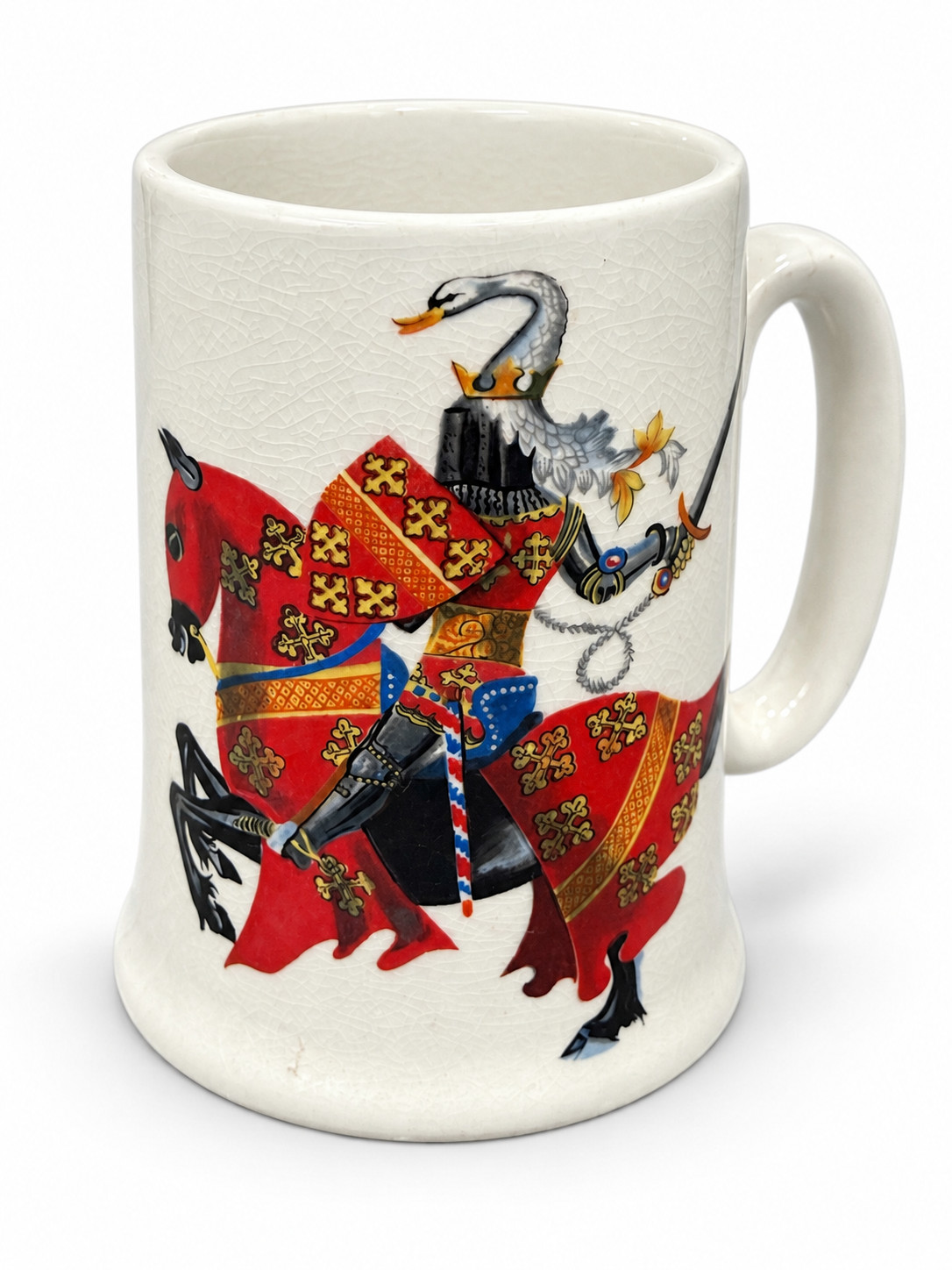 Vintage 1969 Ellgreave Heatmaster Staffordshire Knight Mug Earl of Warwick Vintage 1969 Ellgreave Heatmaster Staffordshire Knight Mug Earl of Warwick