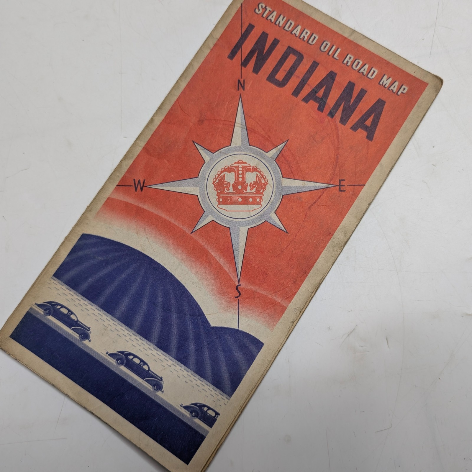 1936 Indiana Standard Oil Road Map Rand McNally Gas Station Travel Hwy 1936 Indiana Standard Oil Road Map Rand McNally Gas Station Travel Hwy