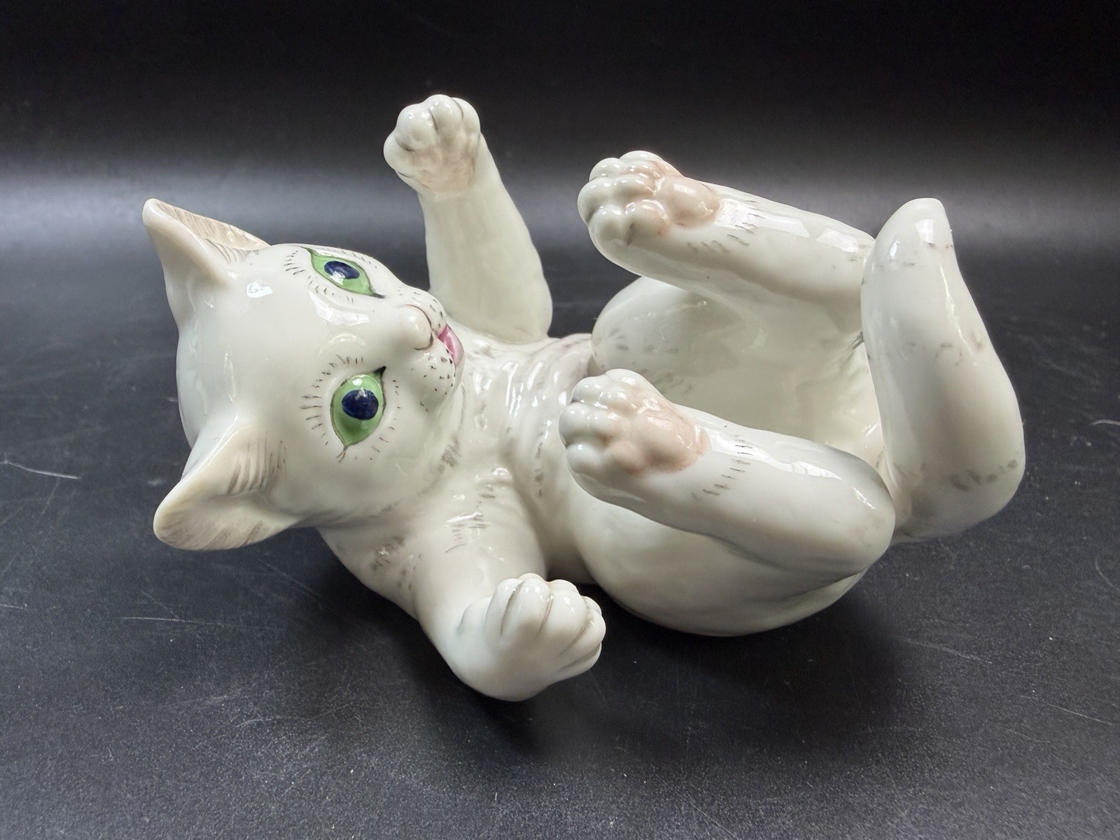 Vintage Nymphenburg Porcelain Playful Kitten Hand Painted Figurine Rare Vintage Nymphenburg Porcelain Playful Kitten Hand Painted Figurine Rare