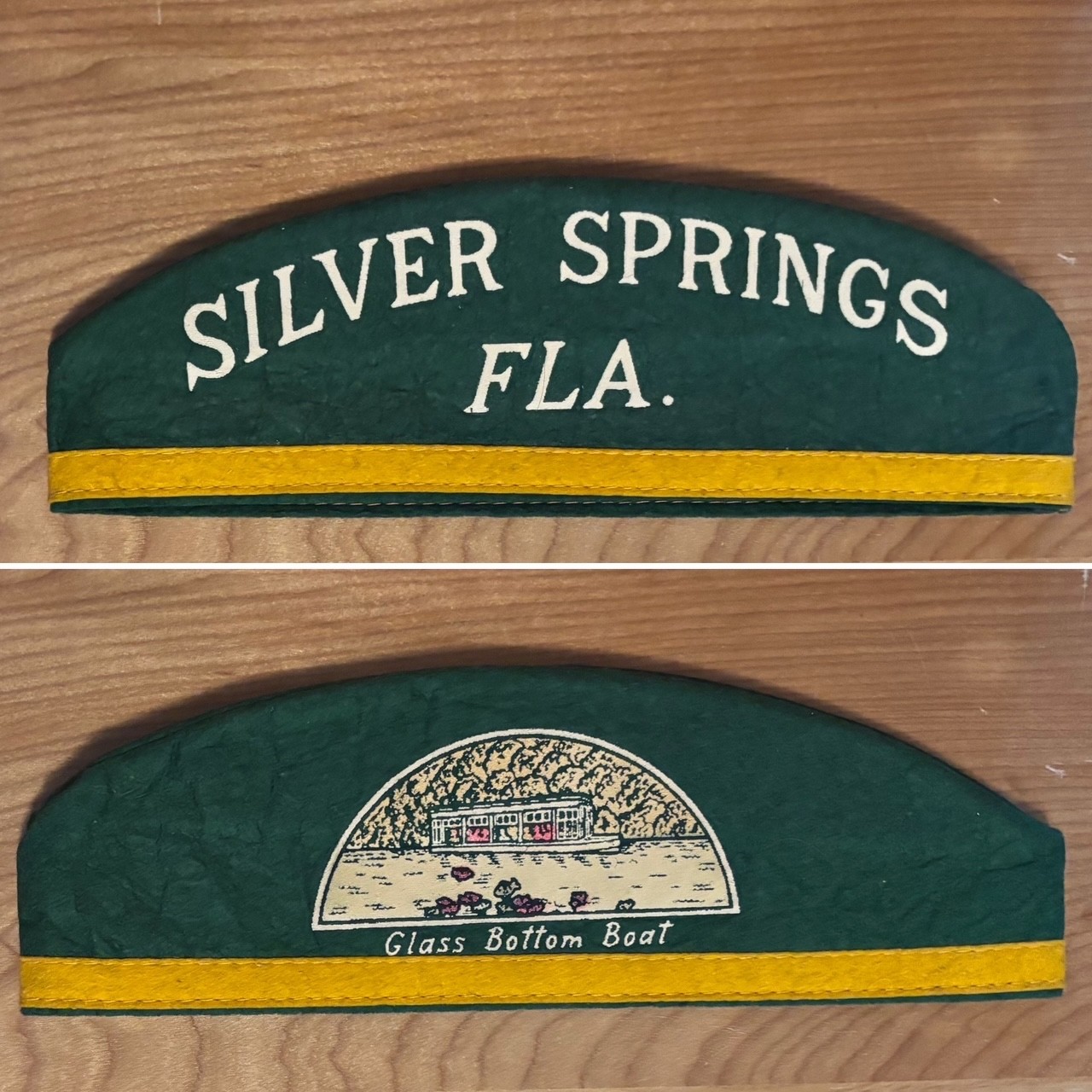 Vintage 1950s Silver Springs Florida Souvenir Felt Cap