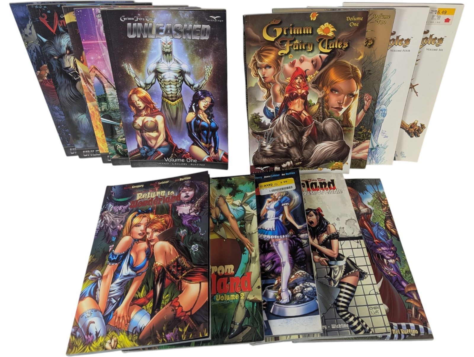 *ONE SIGNED* Grimm Fairy Tales Wonderland Unleashed Graphic Novels Lot 14 Vols