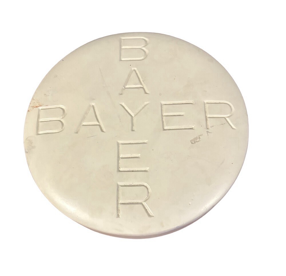 Jumbo Bayer Aspirin Tablet Sculpture Once as a Prop or Display, (7 Jumbo Bayer Aspirin Tablet Sculpture Once as a Prop or Display, (7