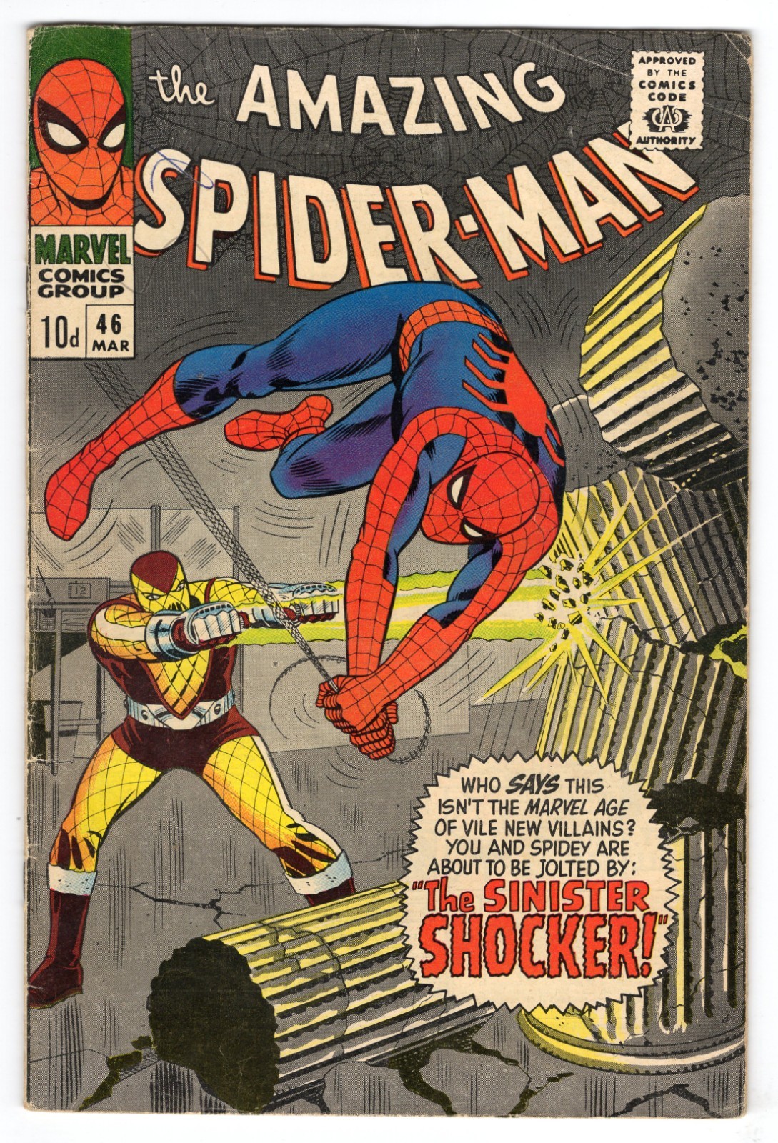 Amazing Spider-Man 46 1967 Marvel Comics VG+ 4.5 Origin & 1st App Shocker UK ED