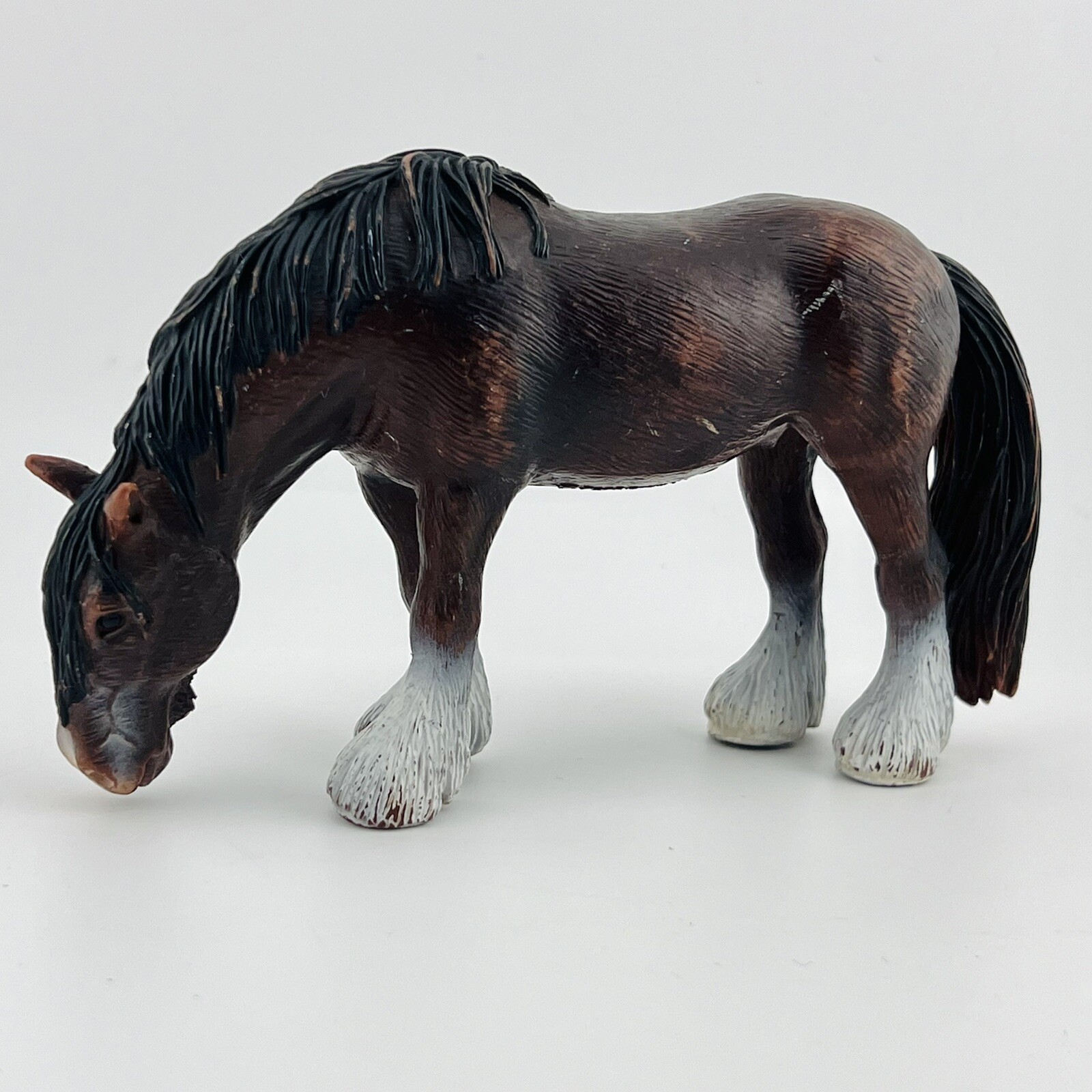 Schleich Shire Horse Mare Grazing Clydesdale 13605 2005 Toy Figure Rare Retired