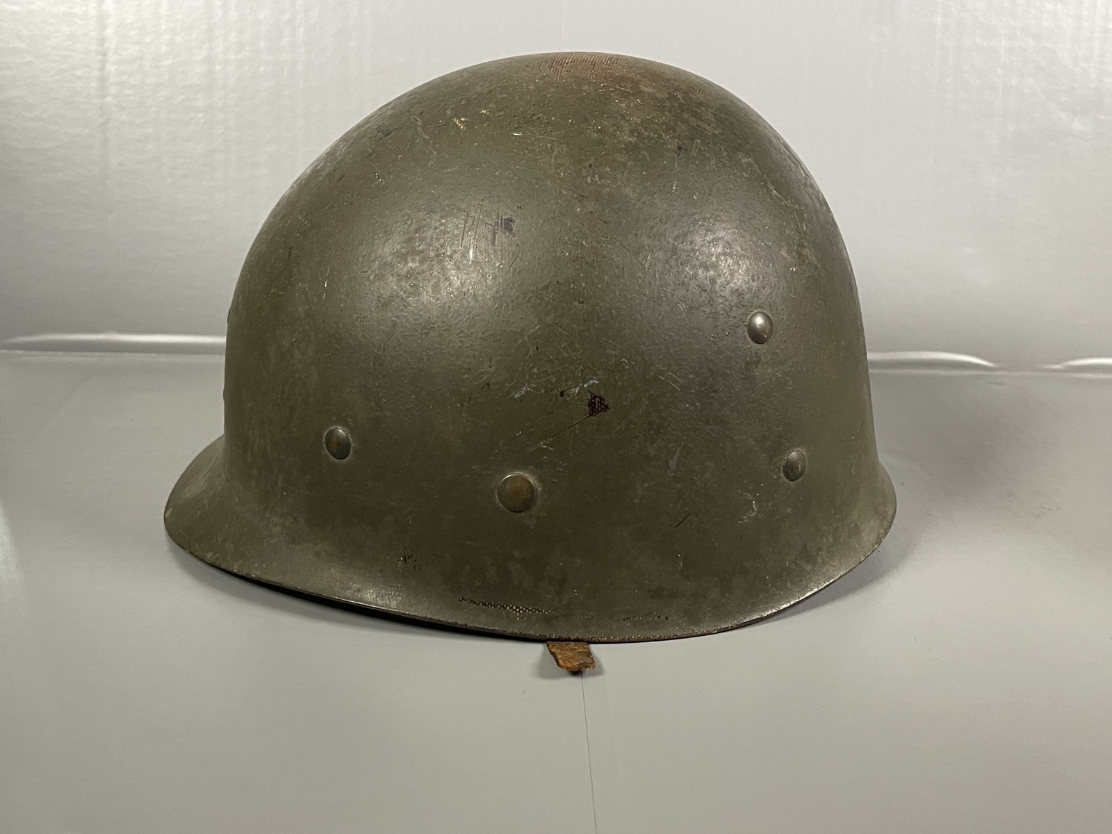 Early WWII high-pressure M1 helmet liner, likely Westinghouse early rayon 1942 Early WWII high-pressure M1 helmet liner, likely Westinghouse early rayon 1942