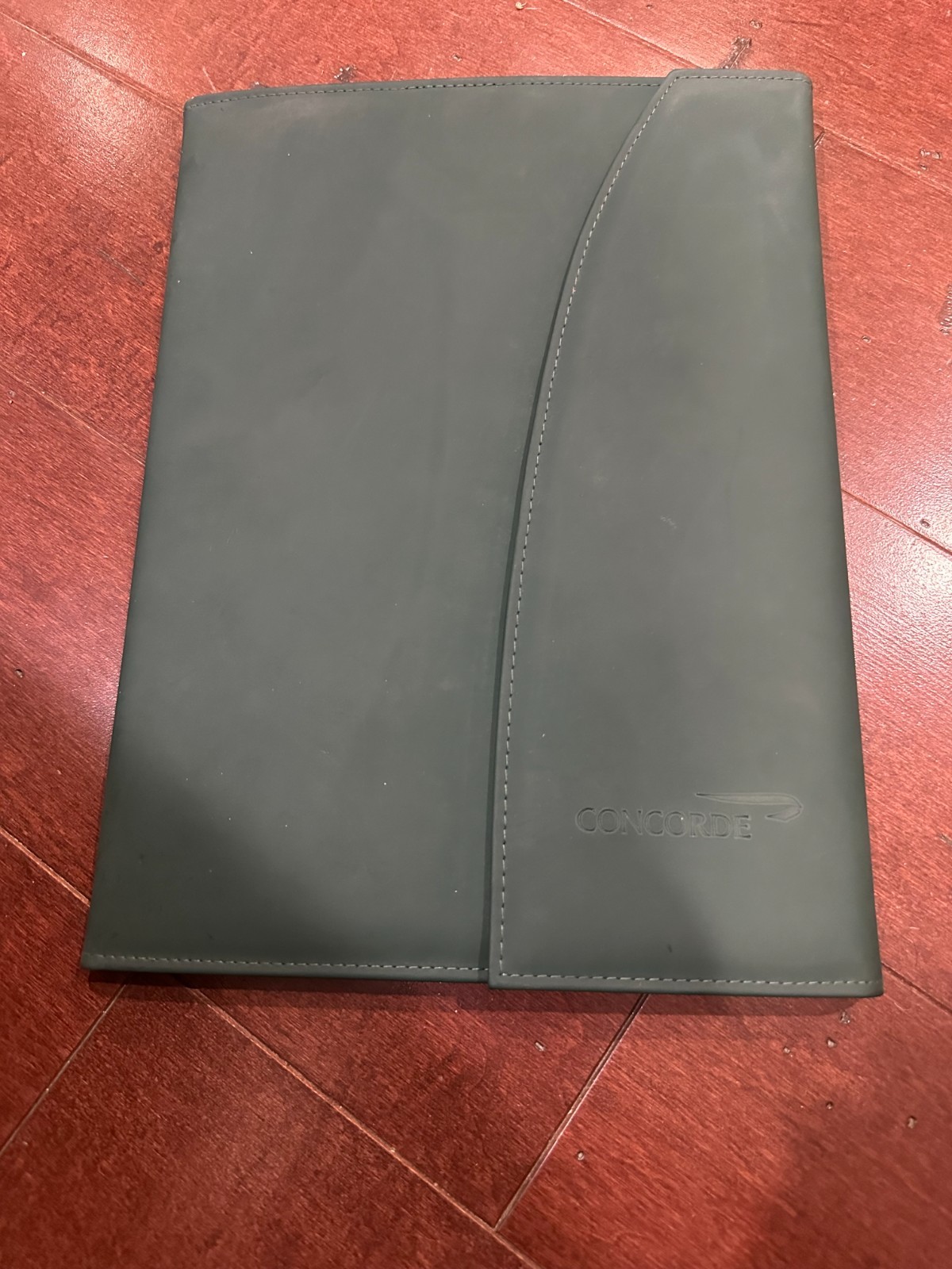 VINTAGE BRITISH AIRWAYS CONCORDE PASSENGER FLIGHT FOLDER WRITING PORTFOLIO GREEN