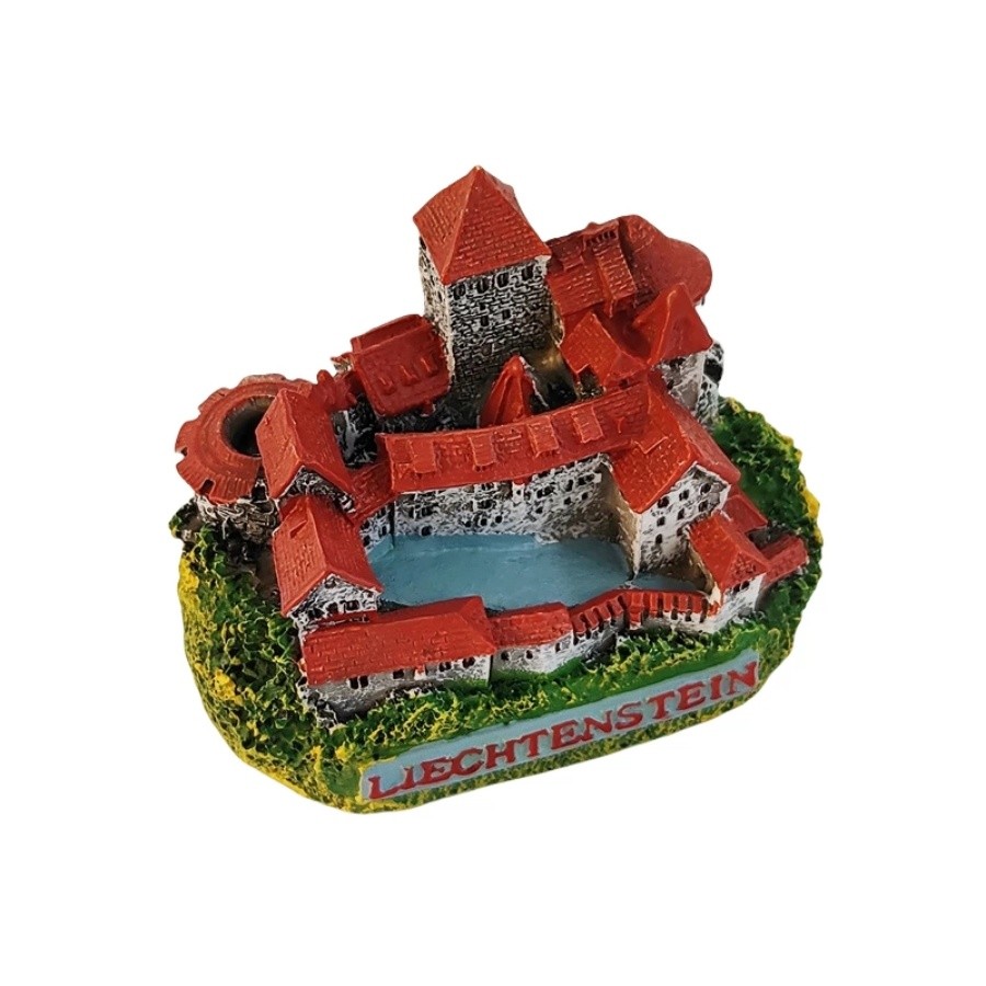 Vaduz Castle Liechtenstein Resin Statue Miniature Tourist Souvenir Desk Decor