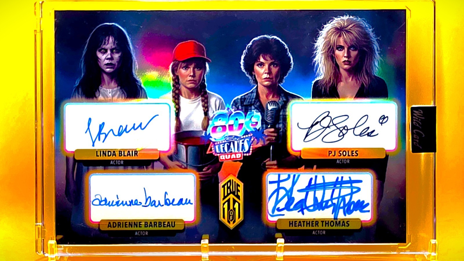 🦣✍️ 🎃 QUAD AUTO 2026 Wild Card Linda Blair, PJ Soles, Barbeau, and Thomas