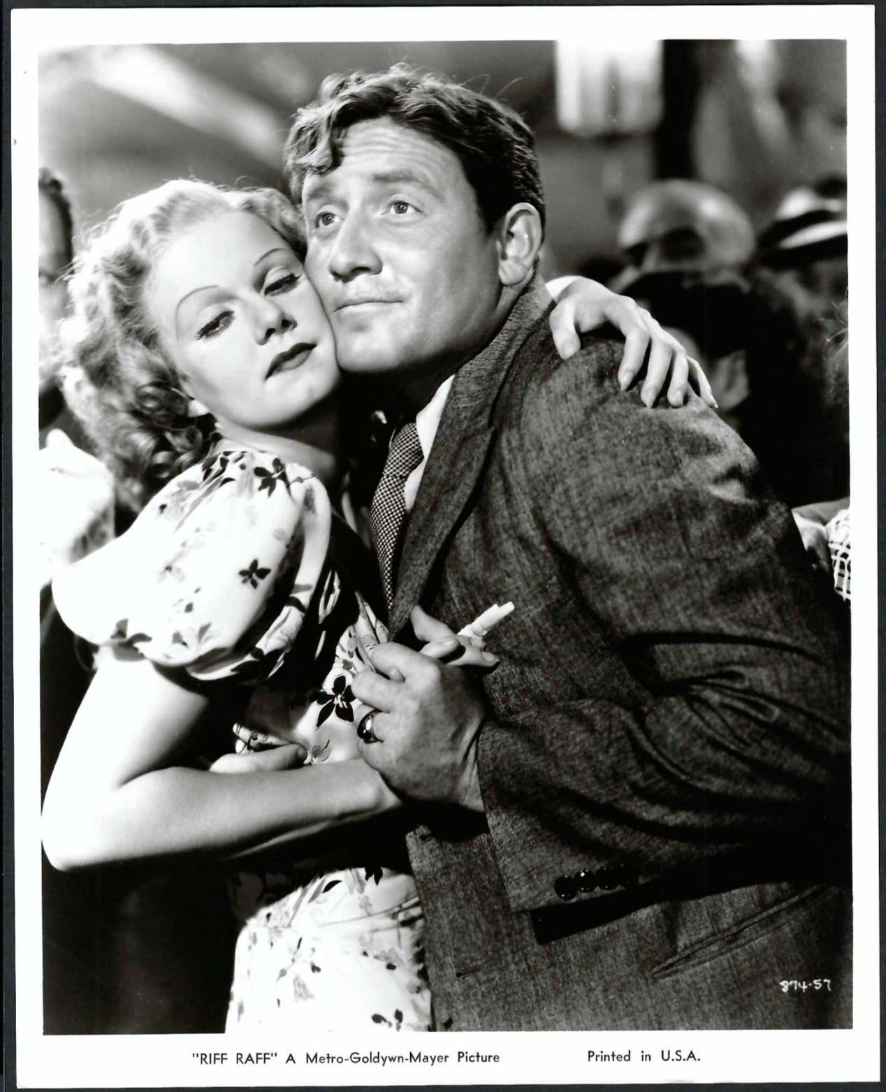 HOLLYWOOD JEAN HARLOW + SPENCER TRACY ✨ STUNNING VINTAGE ORIGINAL PHOTO HOLLYWOOD JEAN HARLOW + SPENCER TRACY ✨ STUNNING VINTAGE ORIGINAL PHOTO