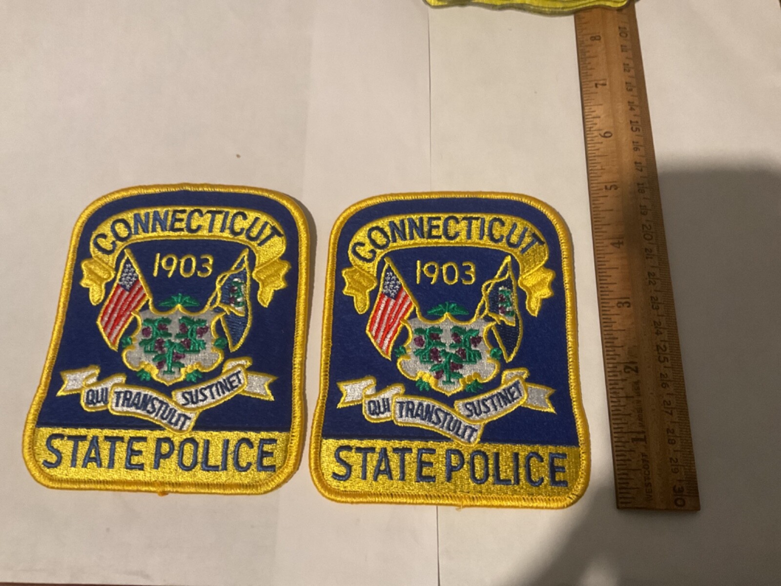 Connecticut State Police collectable patch Set new full size tracking insured