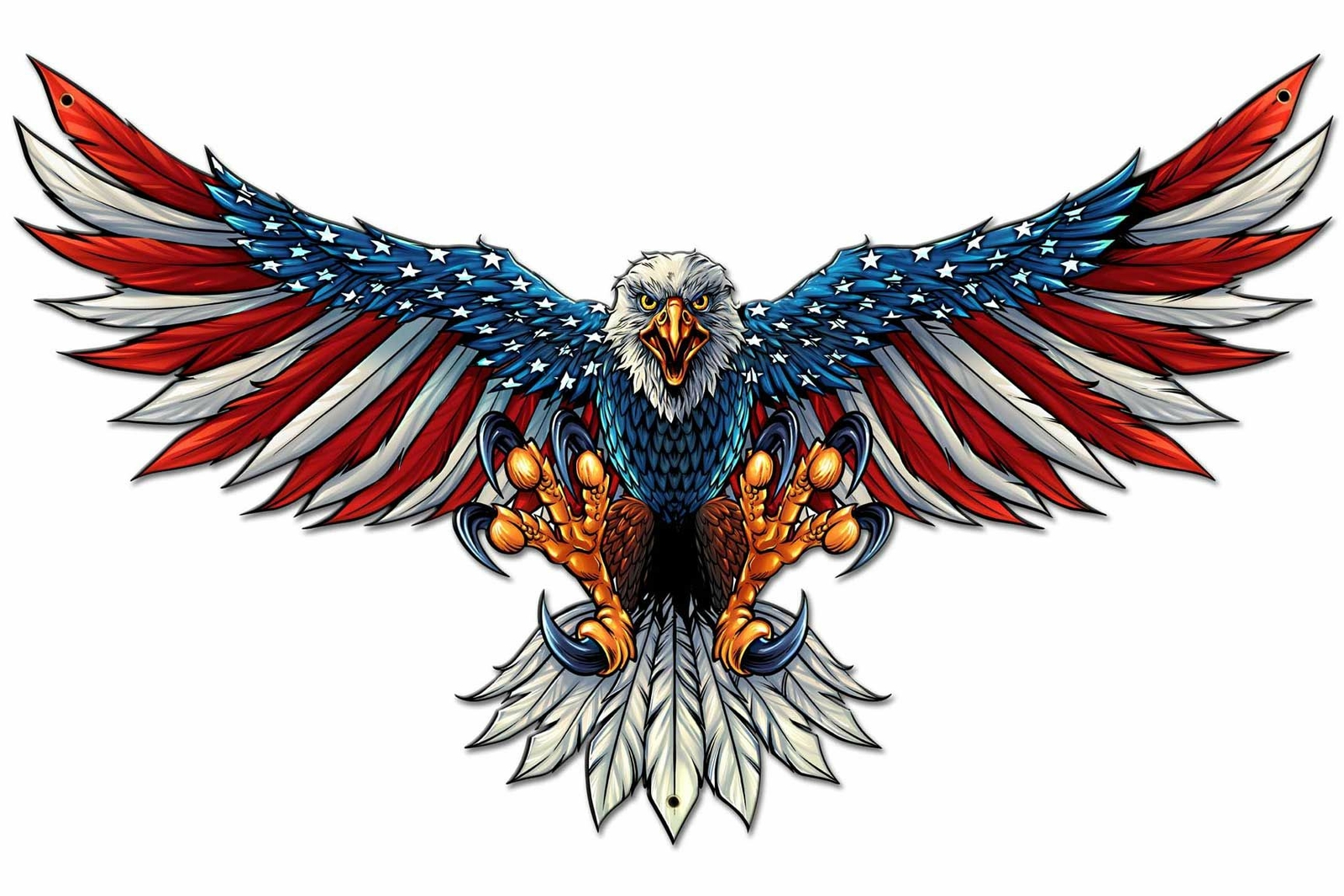 AMERICAN BALD EAGLE US FLAG WINGS 29