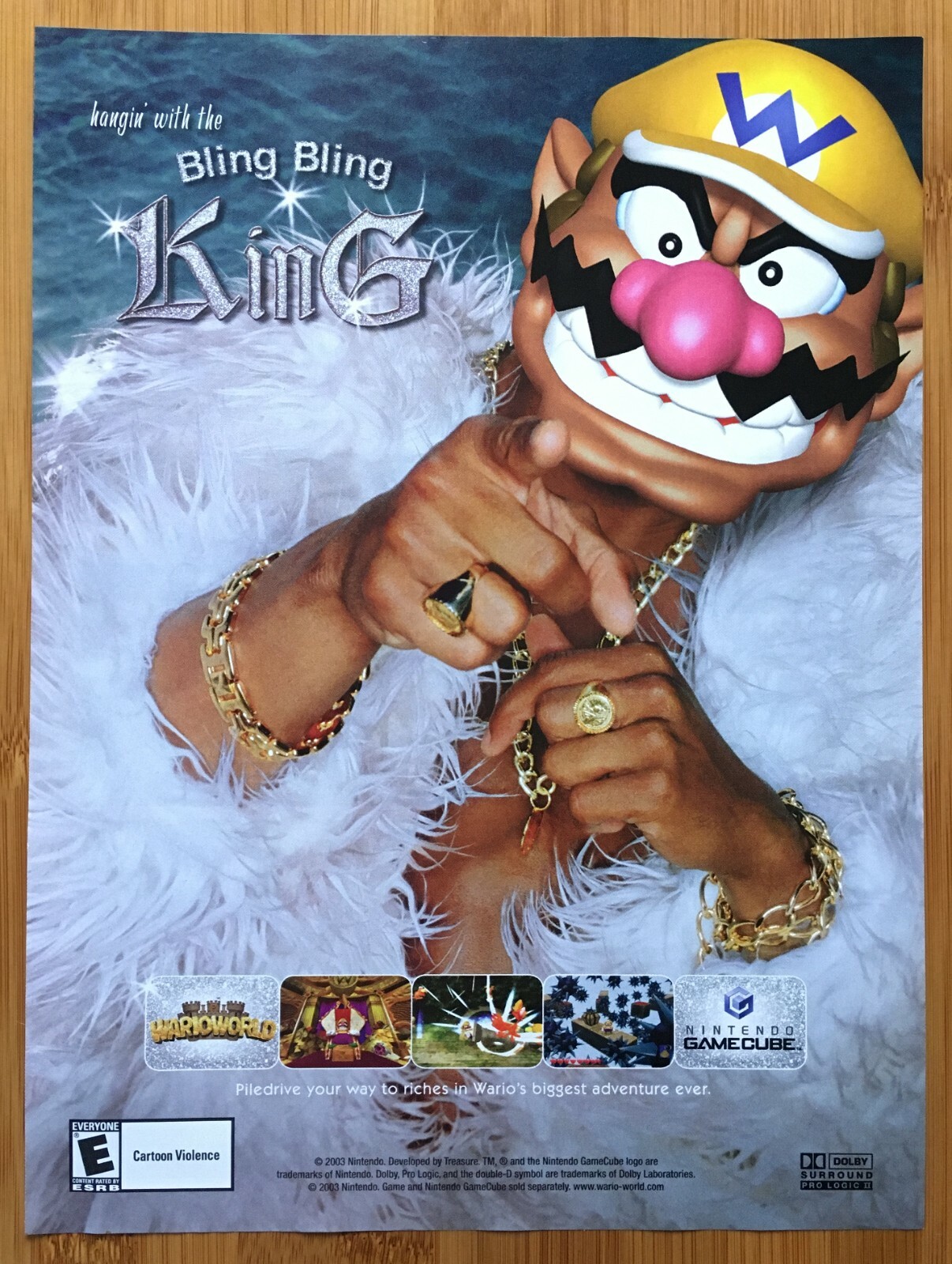 2003 Wario World Nintendo Gamecube Print Ad/Poster Authentic Official Promo Art