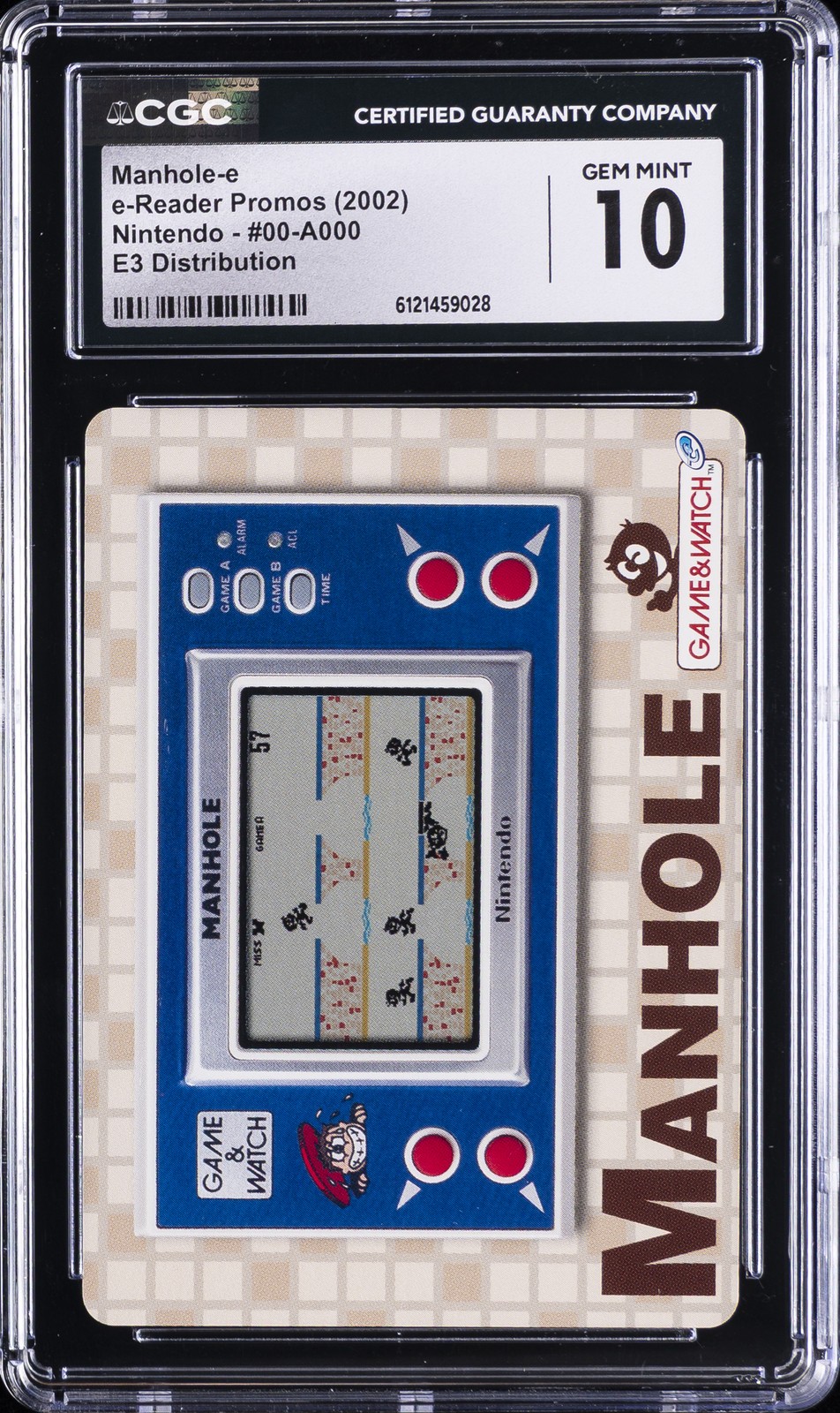 2002 E-READER PROMOS NINETENDO E3 DISTRIBUTION MANHOLE-E CGC 10 GEM MINT