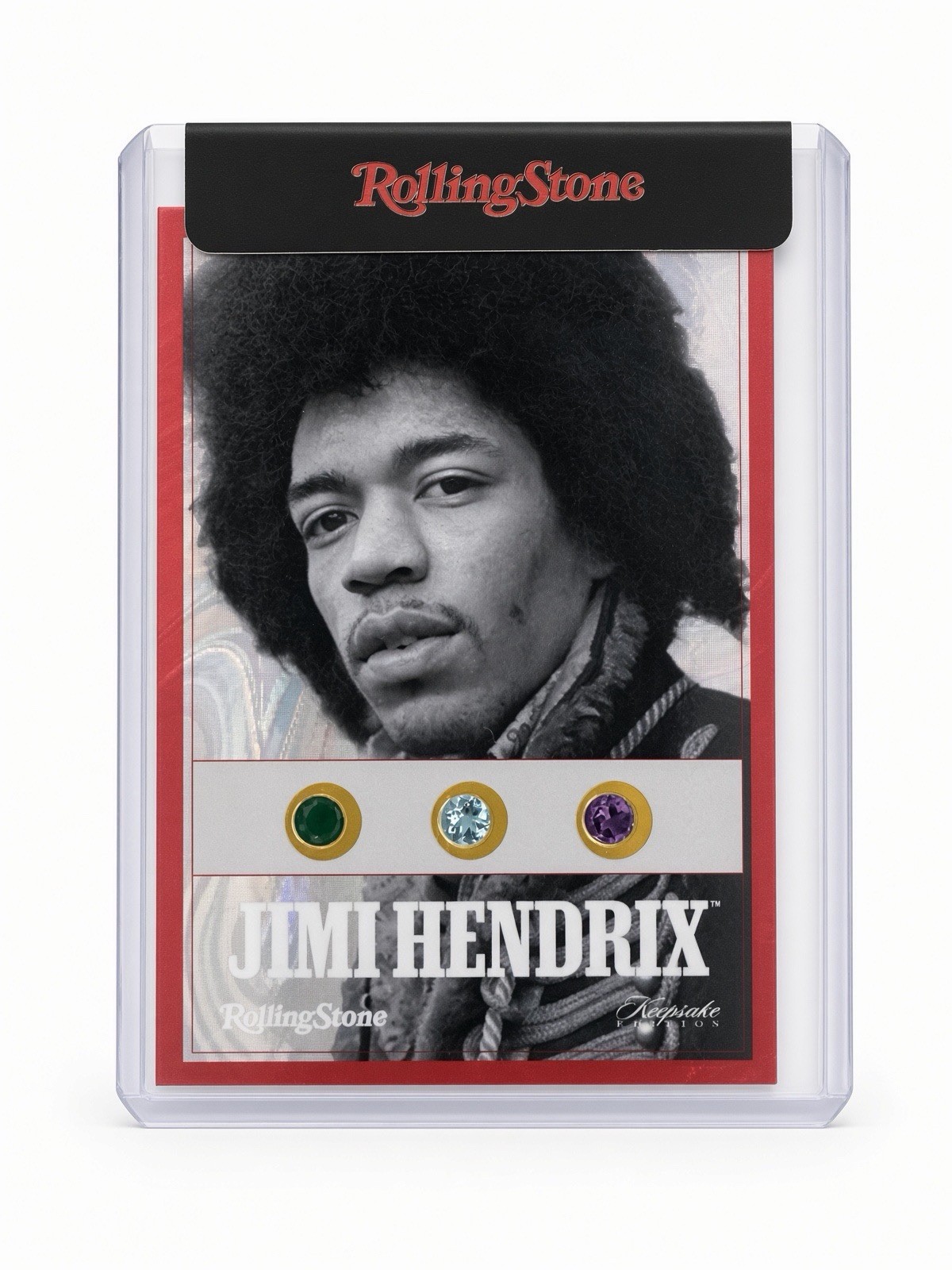 2025 Rolling Stone Jimi Hendrix Keepsake TRIPLE Gemstone Card #128 2/10 BETA 2025 Rolling Stone Jimi Hendrix Keepsake TRIPLE Gemstone Card #128 2/10 BETA