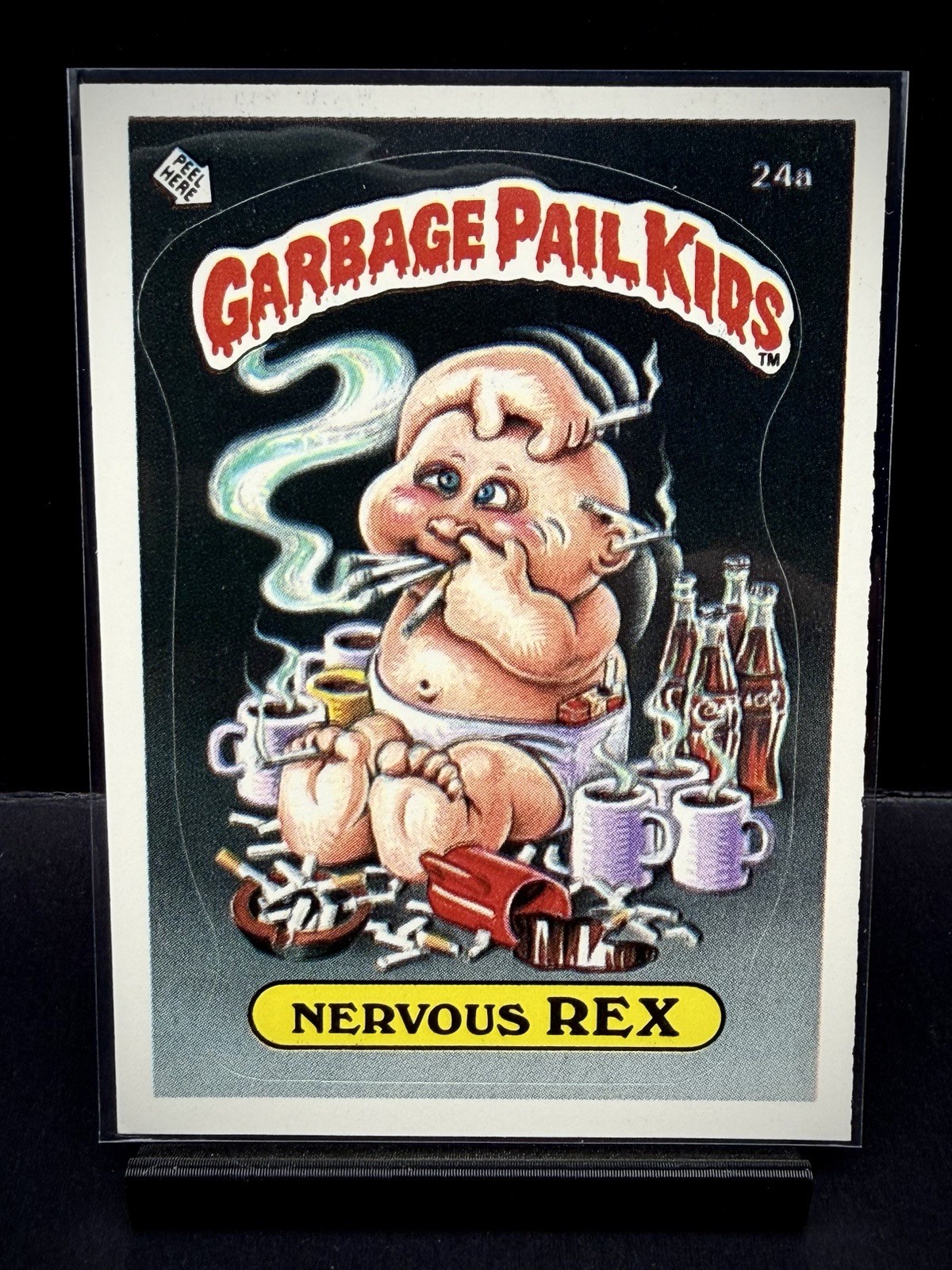 1985 Topps Garbage Pail Kids Original Series 1 NERVOUS REX #24a 