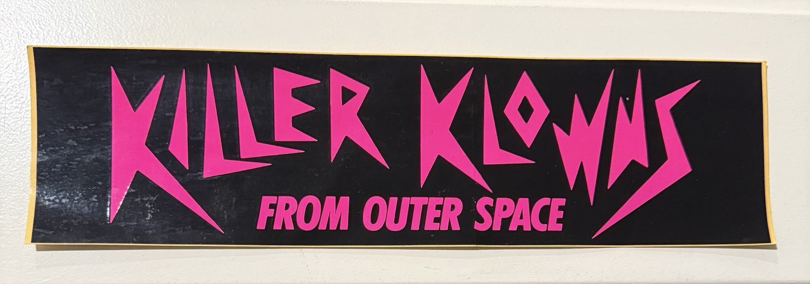 RARE 1988 KILLER KLOWNS FROM OUTER SPACE BUMPER STICKER