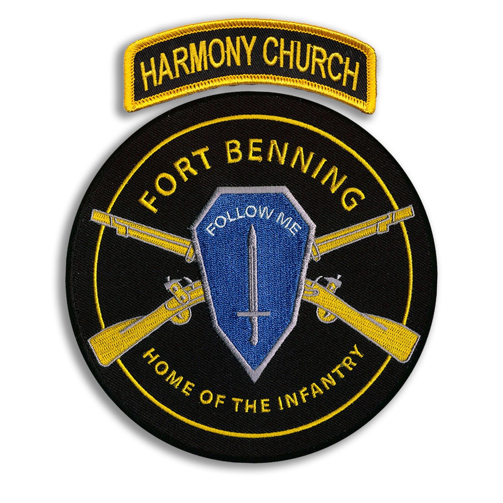 HARMONY CHURCH Infantry Embroidered Tab - With Large Home of the Infantry patch