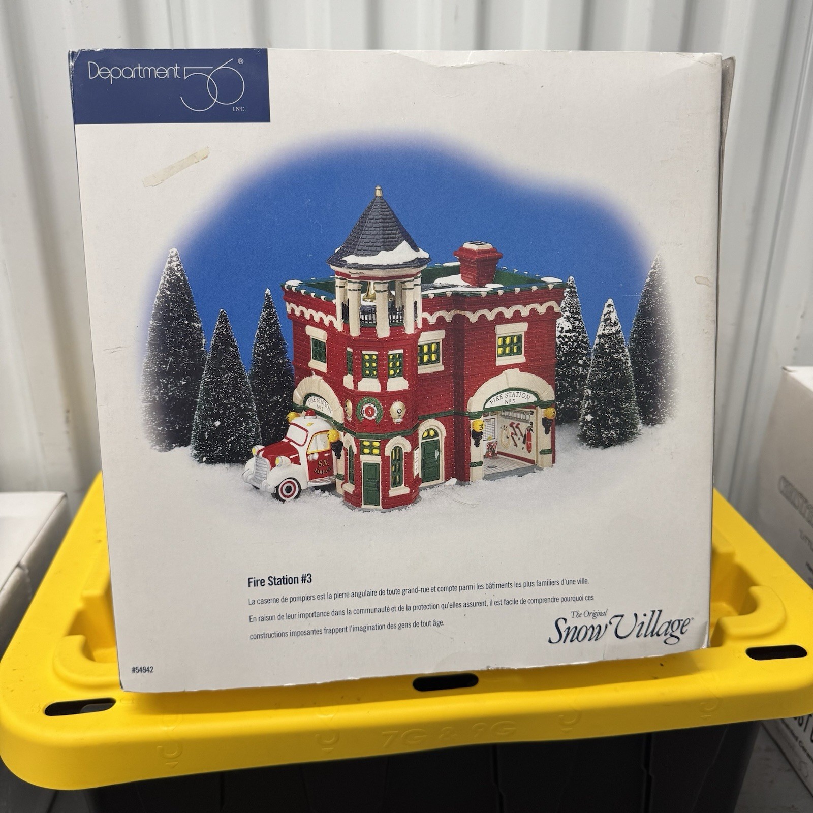 Dept 56 Snow Village Fire Station #3 54942 Lighted Building Dept 56 Snow Village Fire Station #3 54942 Lighted Building