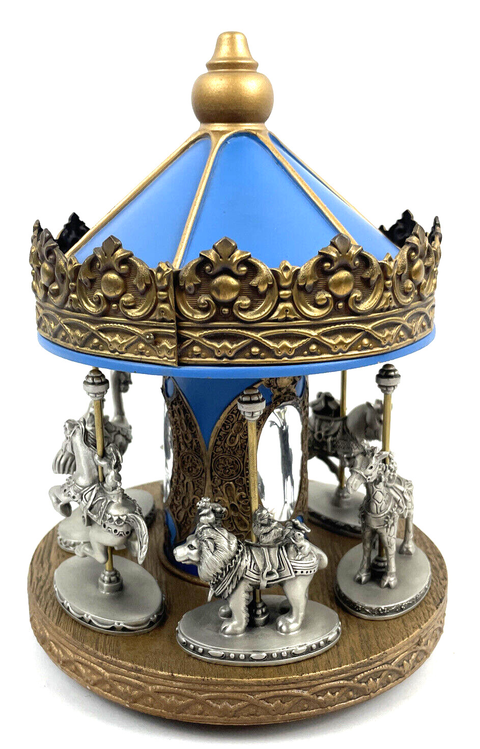 Vintage Hudson Pewter After Hours on the Carousel 6 Animal Figures 8 inch