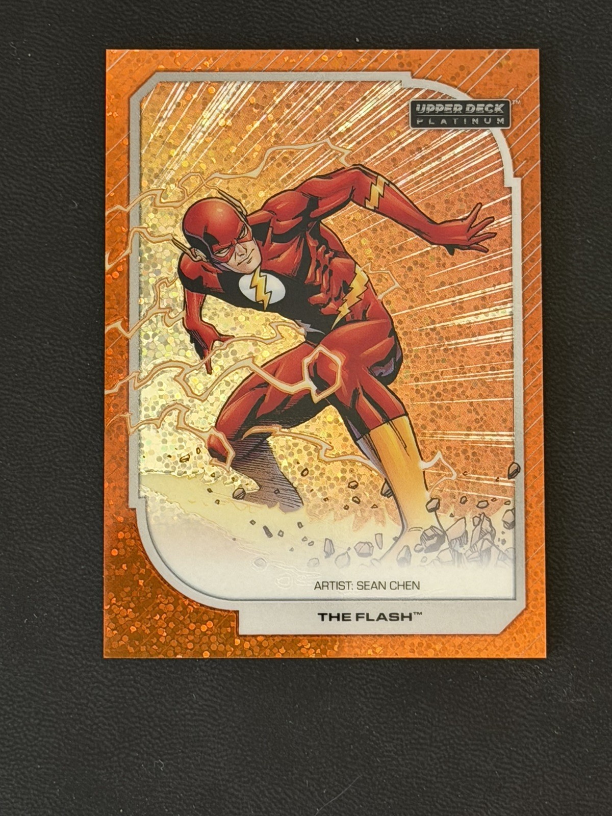 2026 Upper Deck Platinum DC The Flash Orange Sparkle /33 -  #150 - Sean Chen