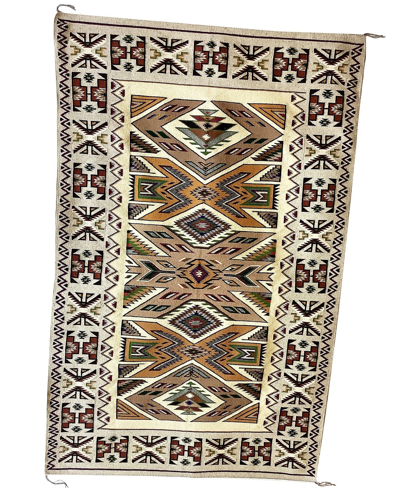 Elsie Begay, Navajo Handwoven Rug, Teec Nos Pos, Wool, 88 1/2 Elsie Begay, Navajo Handwoven Rug, Teec Nos Pos, Wool, 88 1/2
