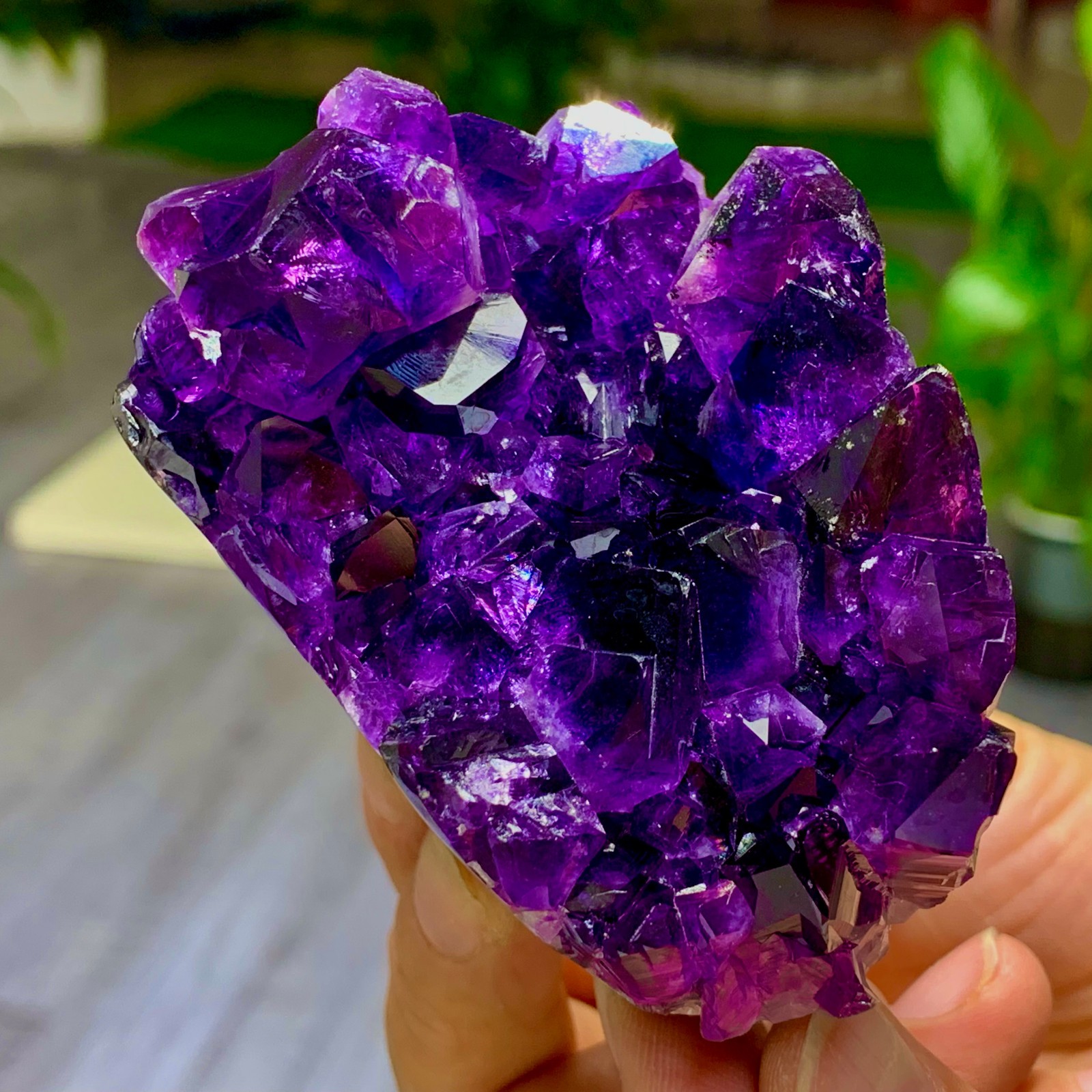296g Natural Amethyst geode Agate quartz cluster crystal specimen Healing