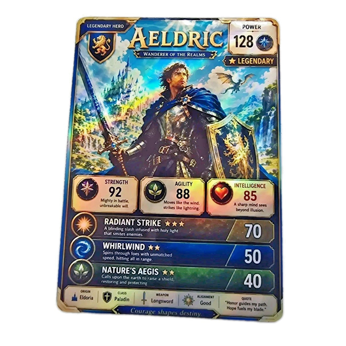 Personalized Fantasy Trading Card – Custom Character RPG Photo Keepsake