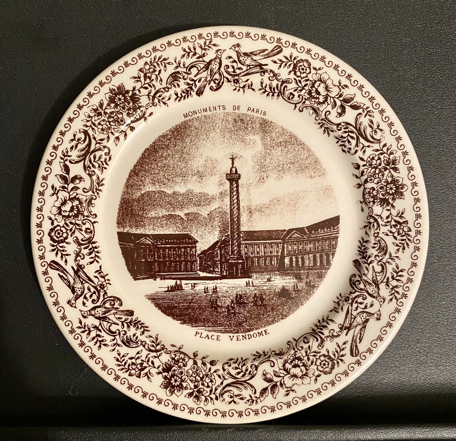 Gien French Small Plate - Monuments De Paris - Palace Vendome - 13 cm Diameter