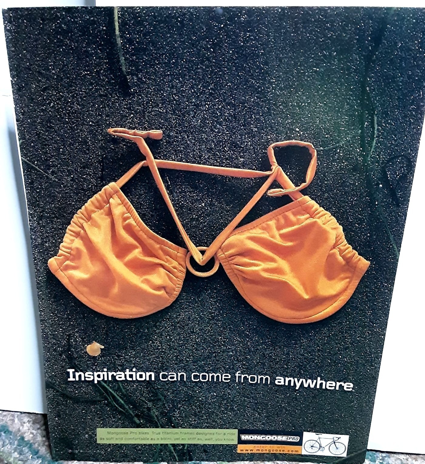 2000 Mongoose Pro Bikes Bikini Visual Pun Inspiration Y2K Print Ad 2000 Mongoose Pro Bikes Bikini Visual Pun Inspiration Y2K Print Ad