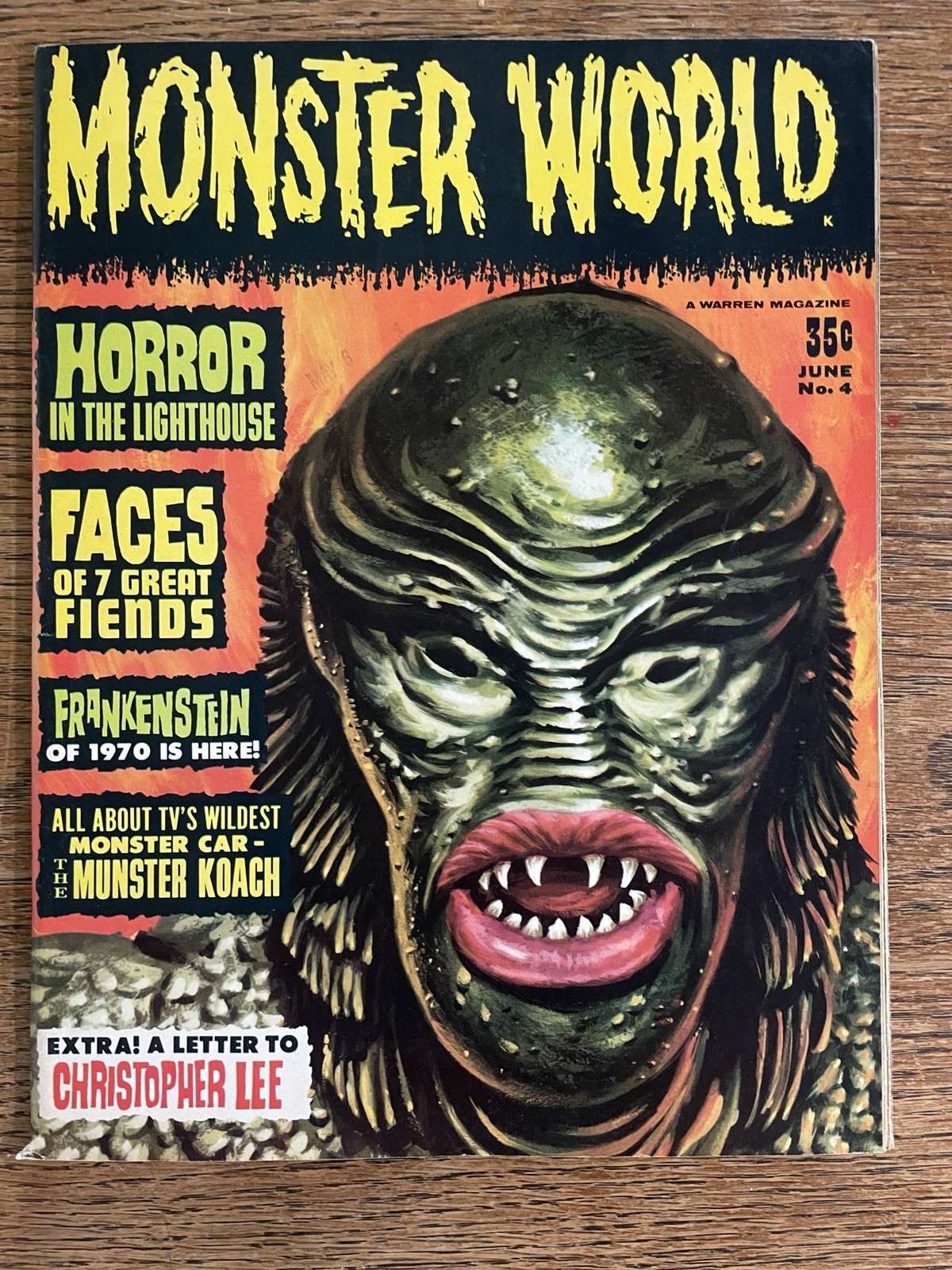 Warren Publishing Monster World #4 June 1965 FN CREATURE From Black Lagoon VF- Warren Publishing Monster World #4 June 1965 FN CREATURE From Black Lagoon VF-