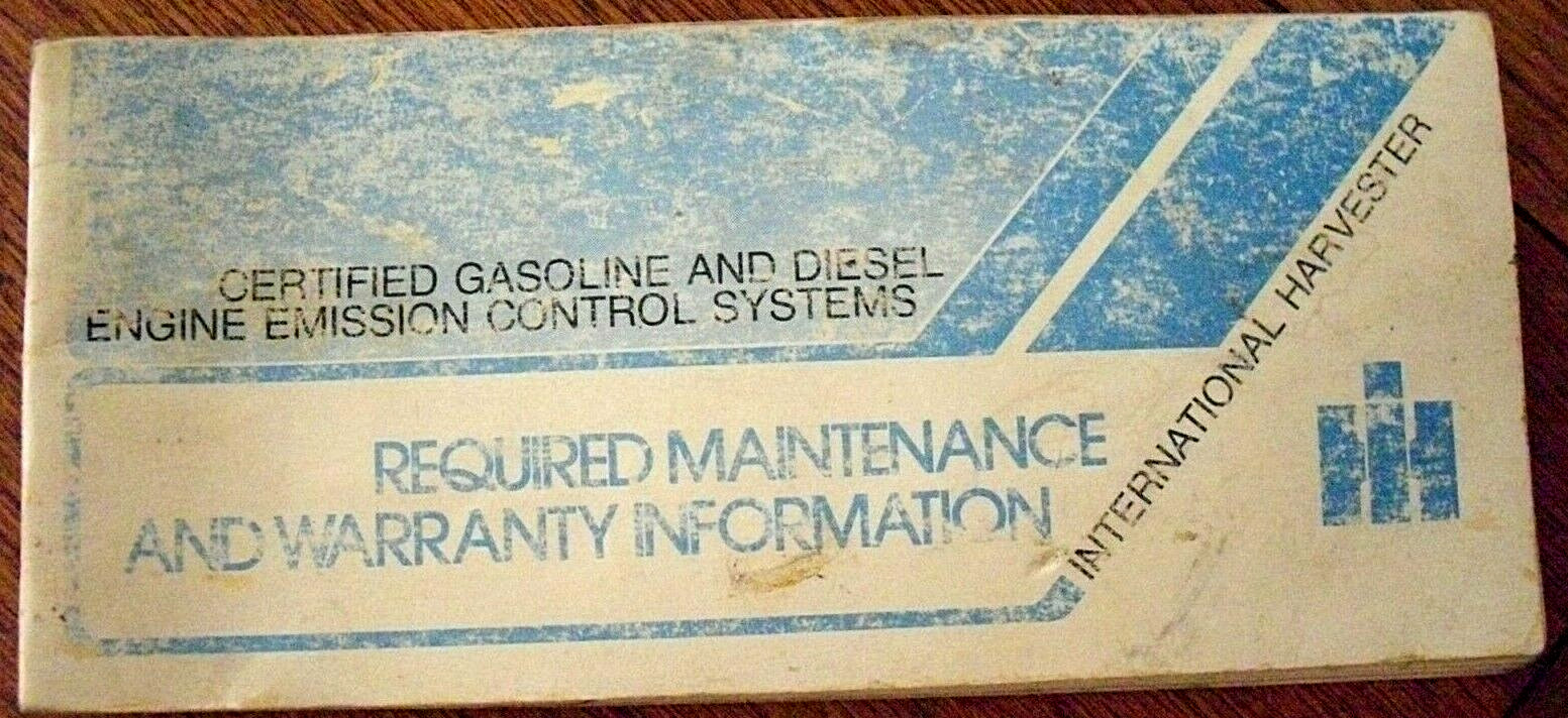 International Harvester Owners Manual 1977 D 150 70 & 90  Emission Gas & Diesel