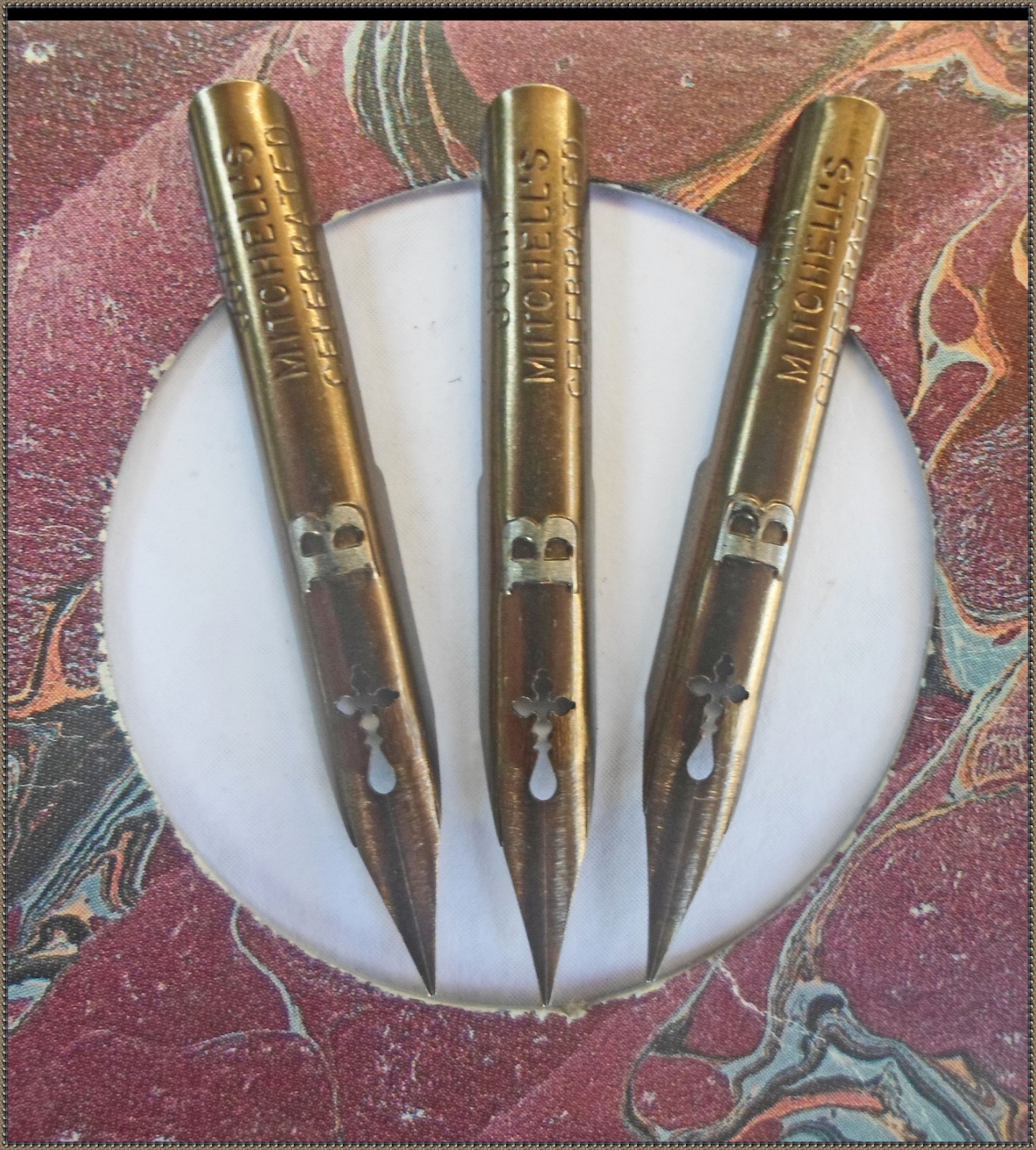 3  vintage John Mitchell's B nibs