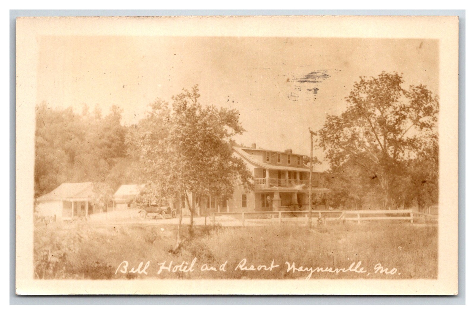 RPPC ~ Waynesville MO Bell Hotel & Resort, Pulaski County, Missouri RPPC ~ Waynesville MO Bell Hotel & Resort, Pulaski County, Missouri