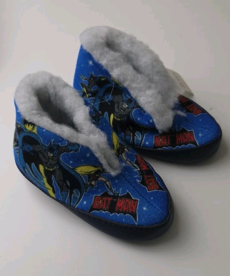 Vintage Batman Slippers YOUTH 1989 New With Tags